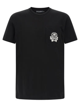 Dolce & Gabbana Schwarzes Baumwoll-T-Shirt