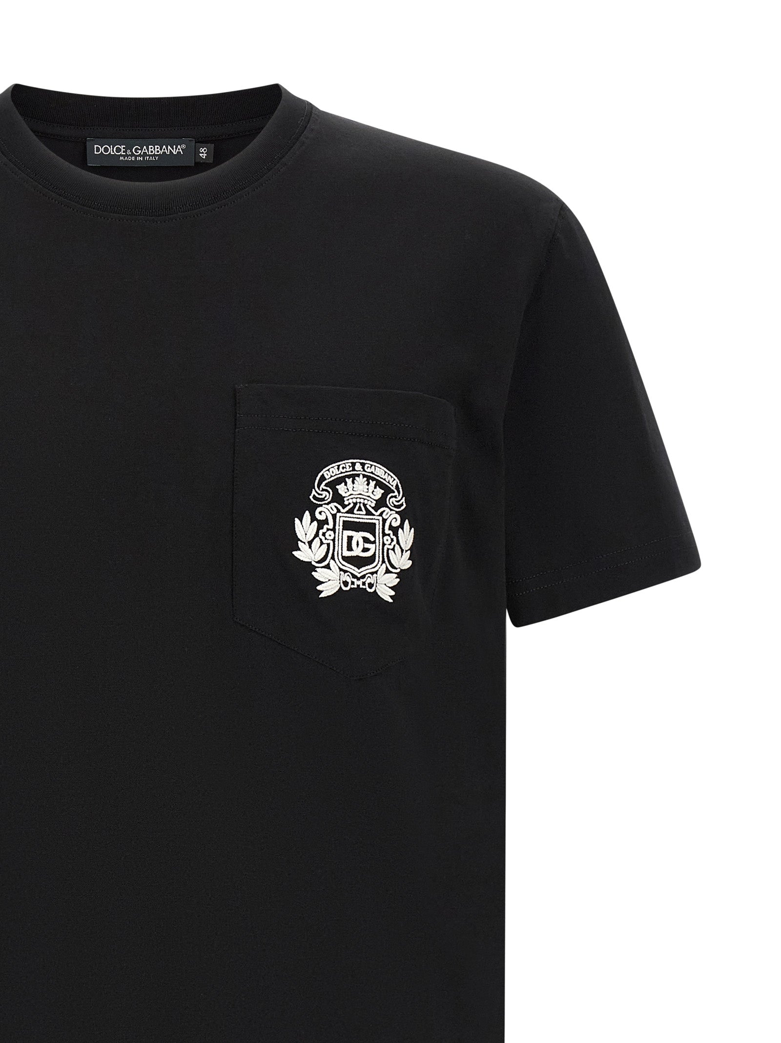 Dolce & Gabbana Schwarzes Baumwoll-T-Shirt