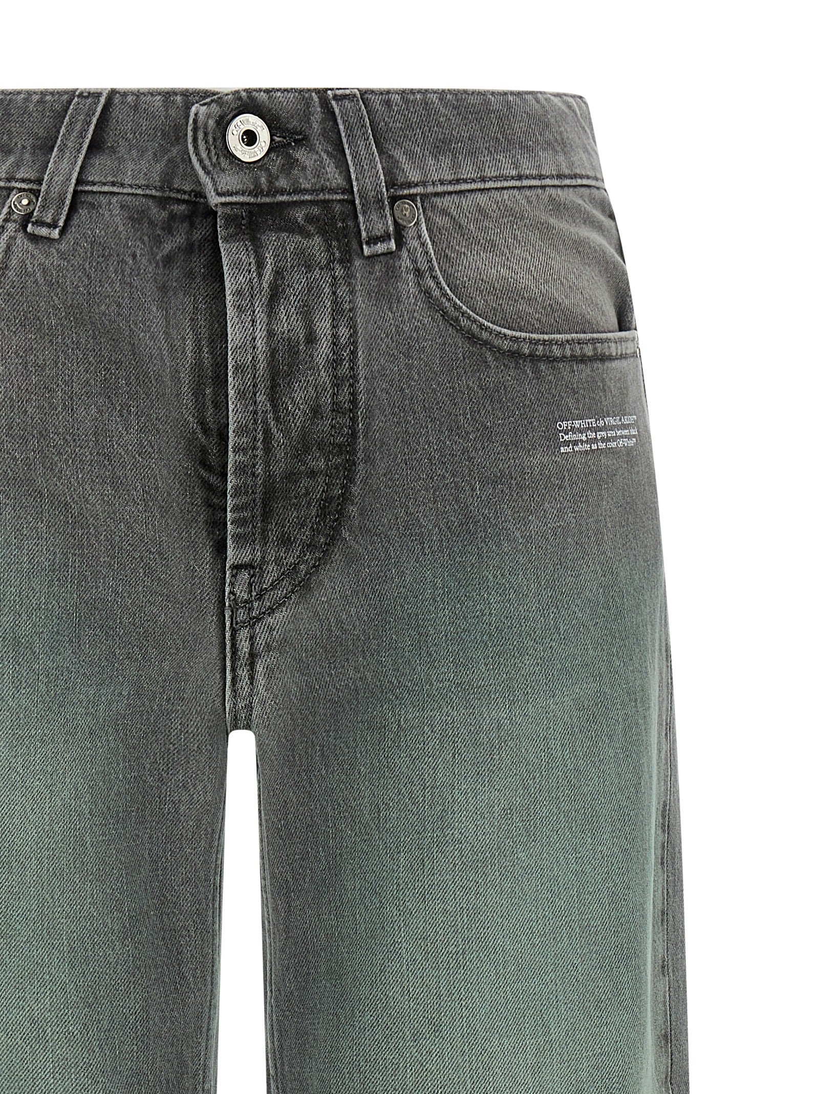 Off-White Graue Jeans aus Baumwolle