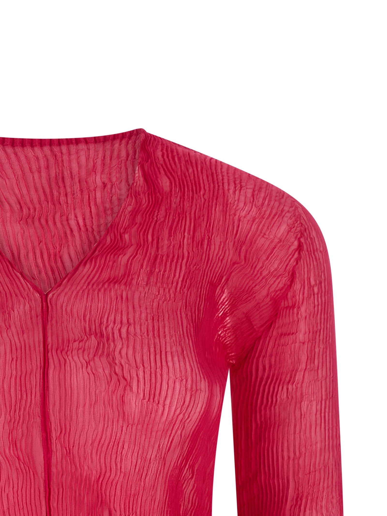 Issey Miyake Fuchsia Polyester-Hemd