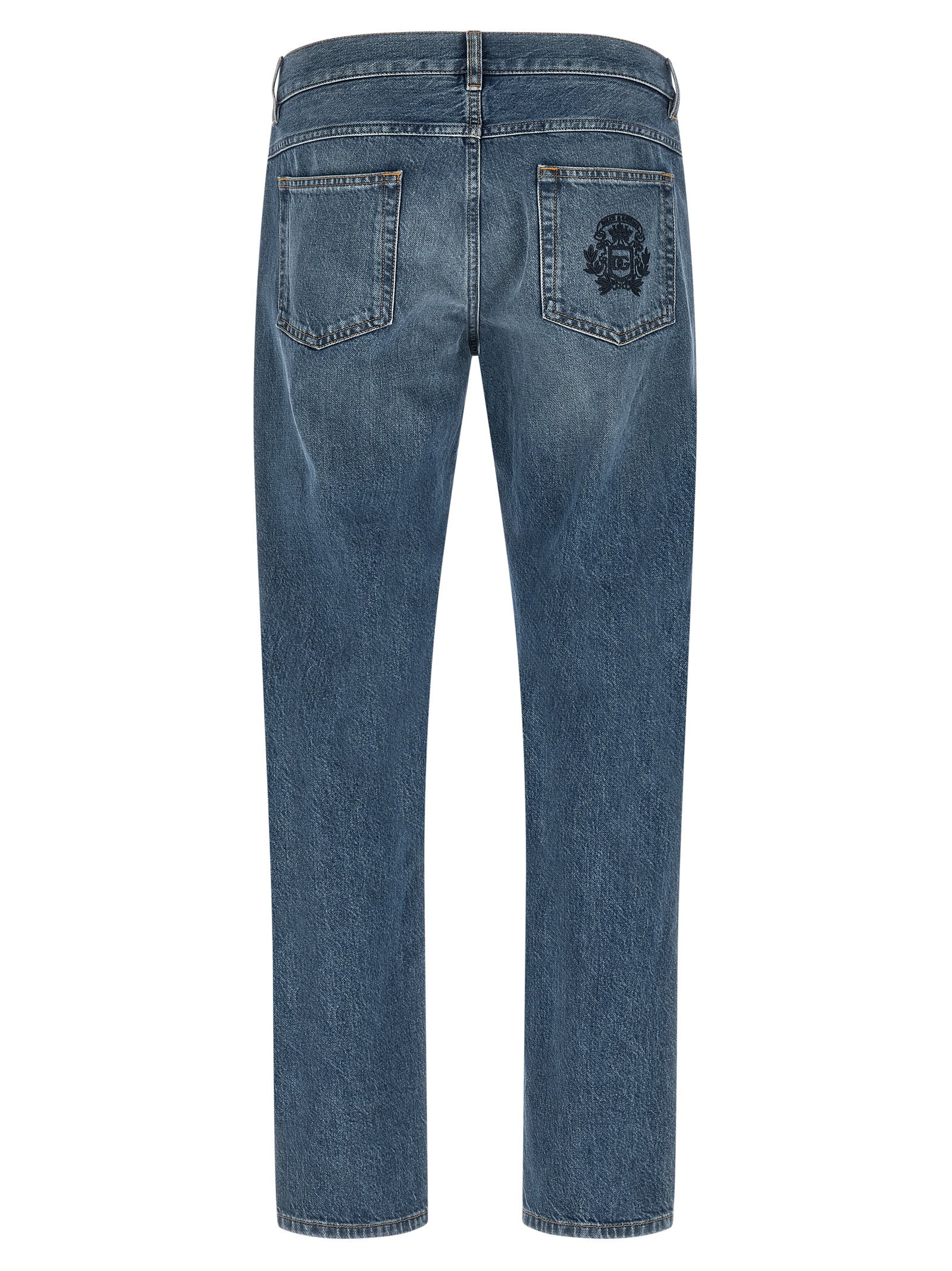 Dolce & Gabbana Blaue Jeans aus Baumwolle im geraden Schnitt
