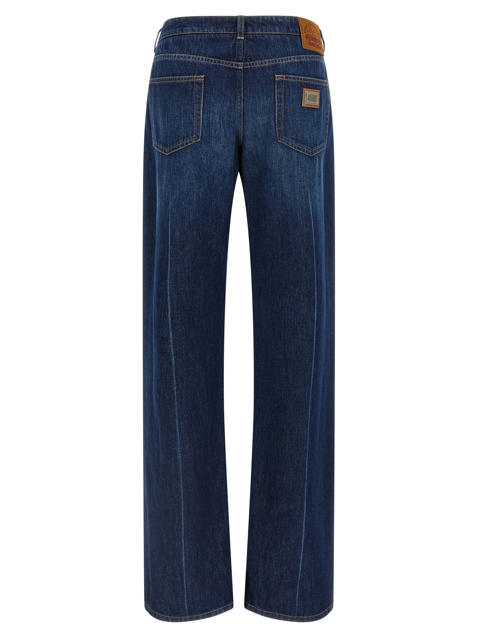 Dolce & Gabbana Blaue Jeans aus Baumwolle im geraden Schnitt