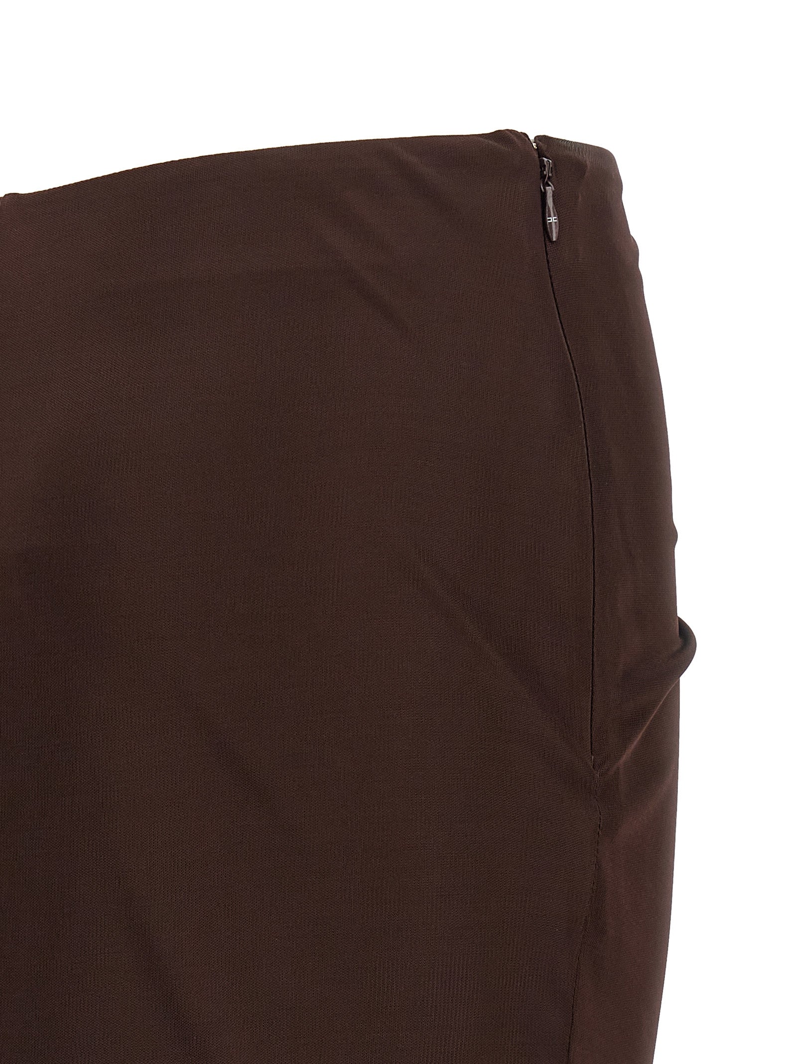 Elisabetta Franchi Brauner Minirock aus Viskose