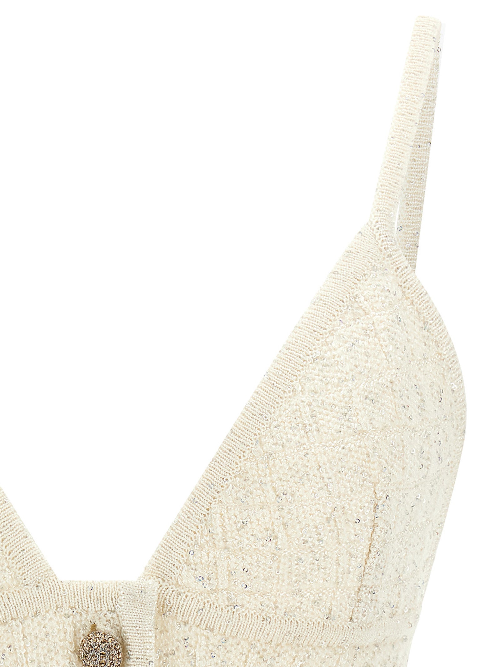 Alessandra Rich Weiße Polyester-Tanktops