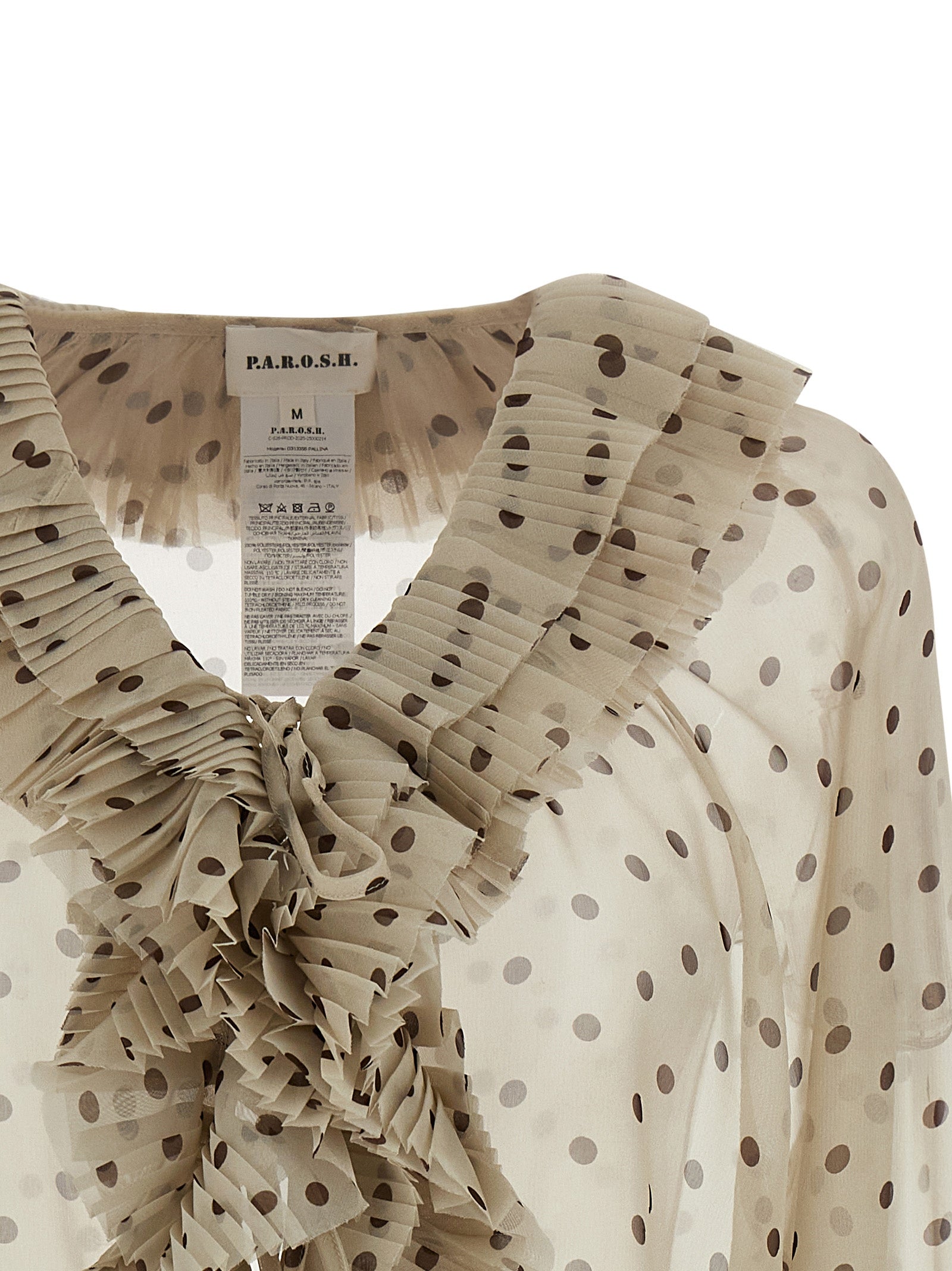 P.A.R.O.S.H. Beige Polyester Bluse