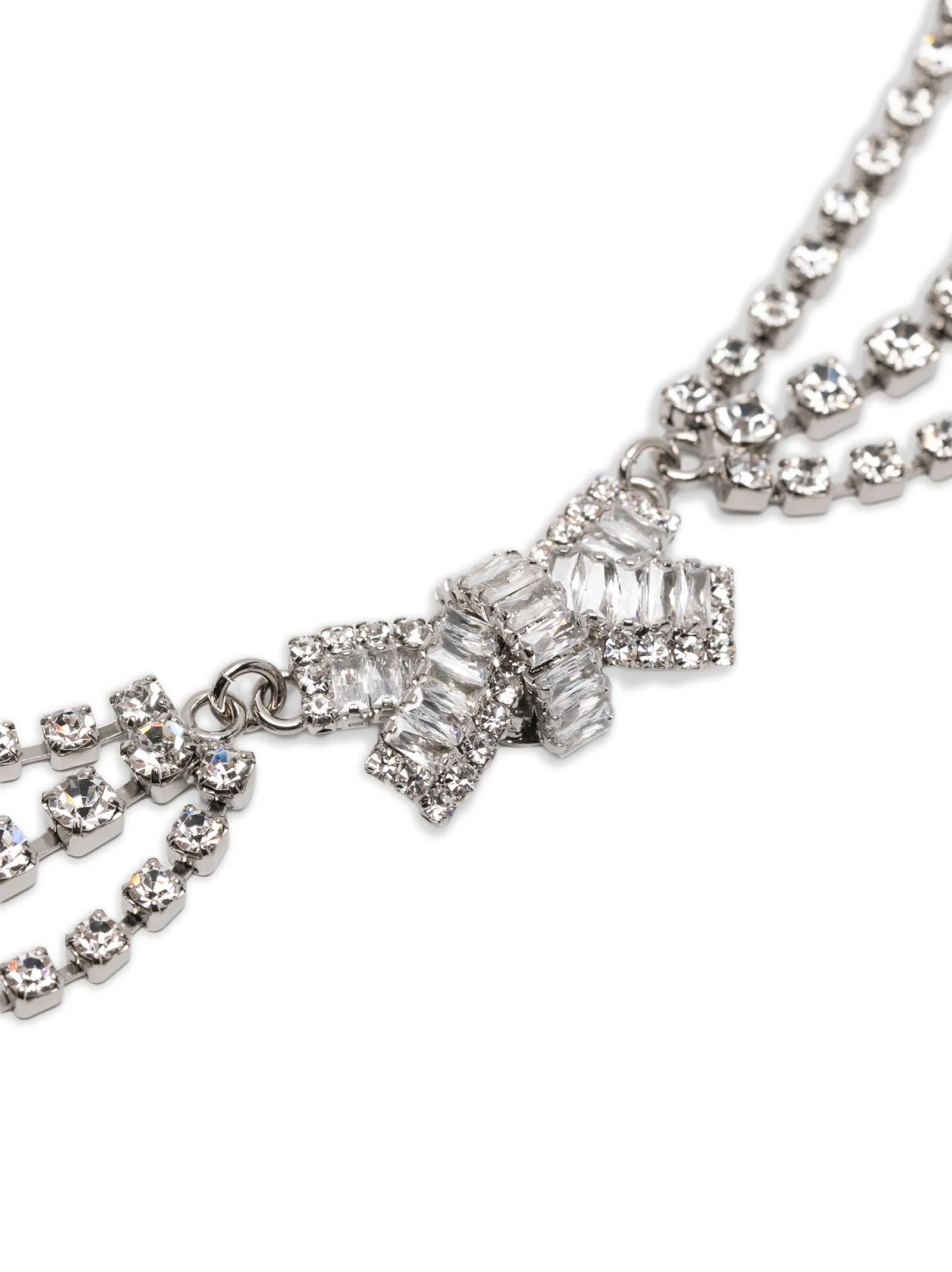Alessandra Rich Halskette aus silbernem Glas