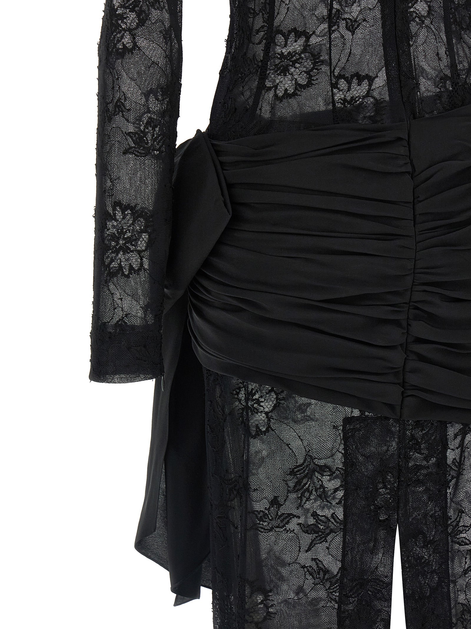 Alessandra Rich Schwarzes Viskose-Maxikleid