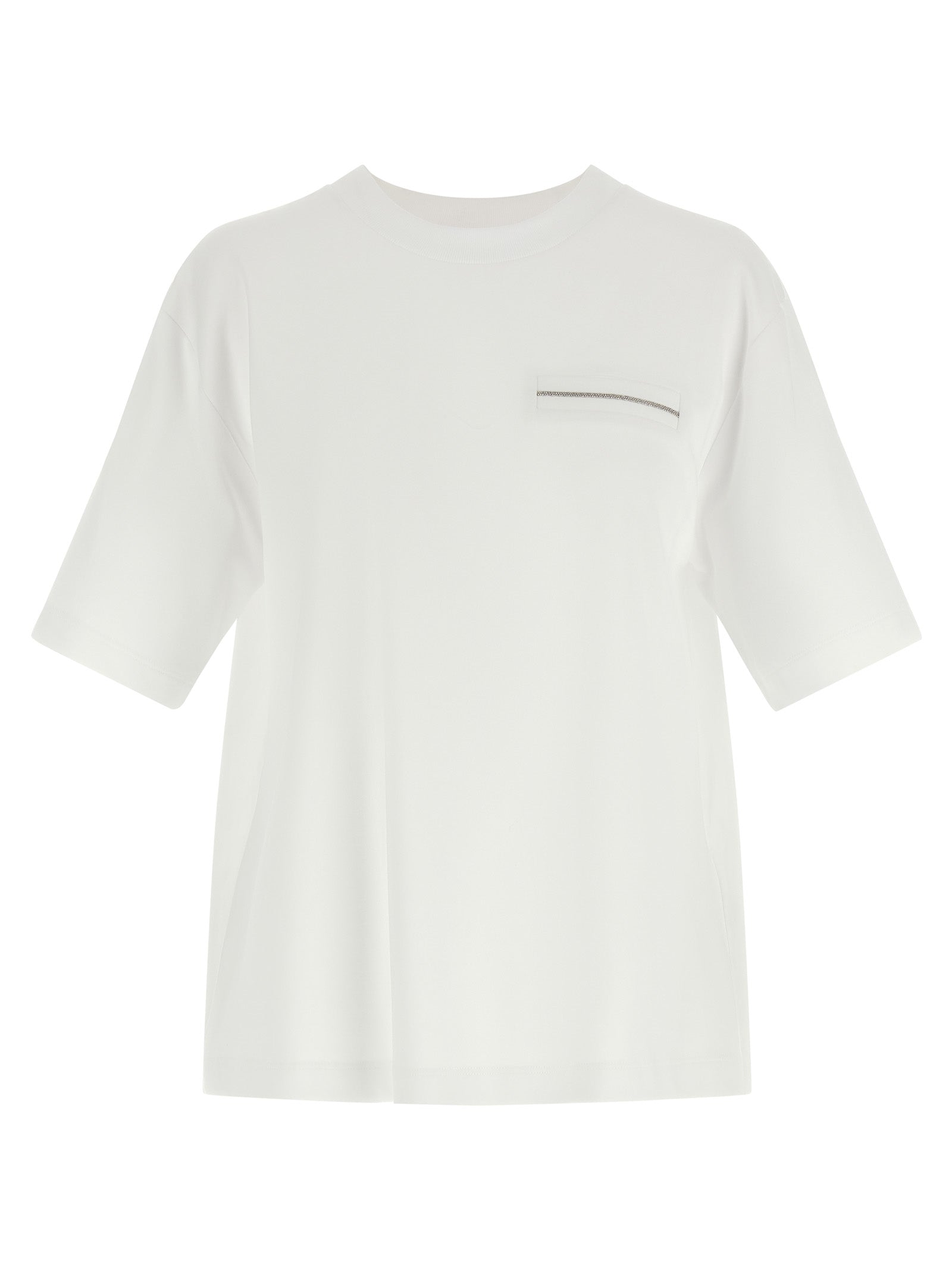 Peserico Weißes Baumwoll-T-Shirt