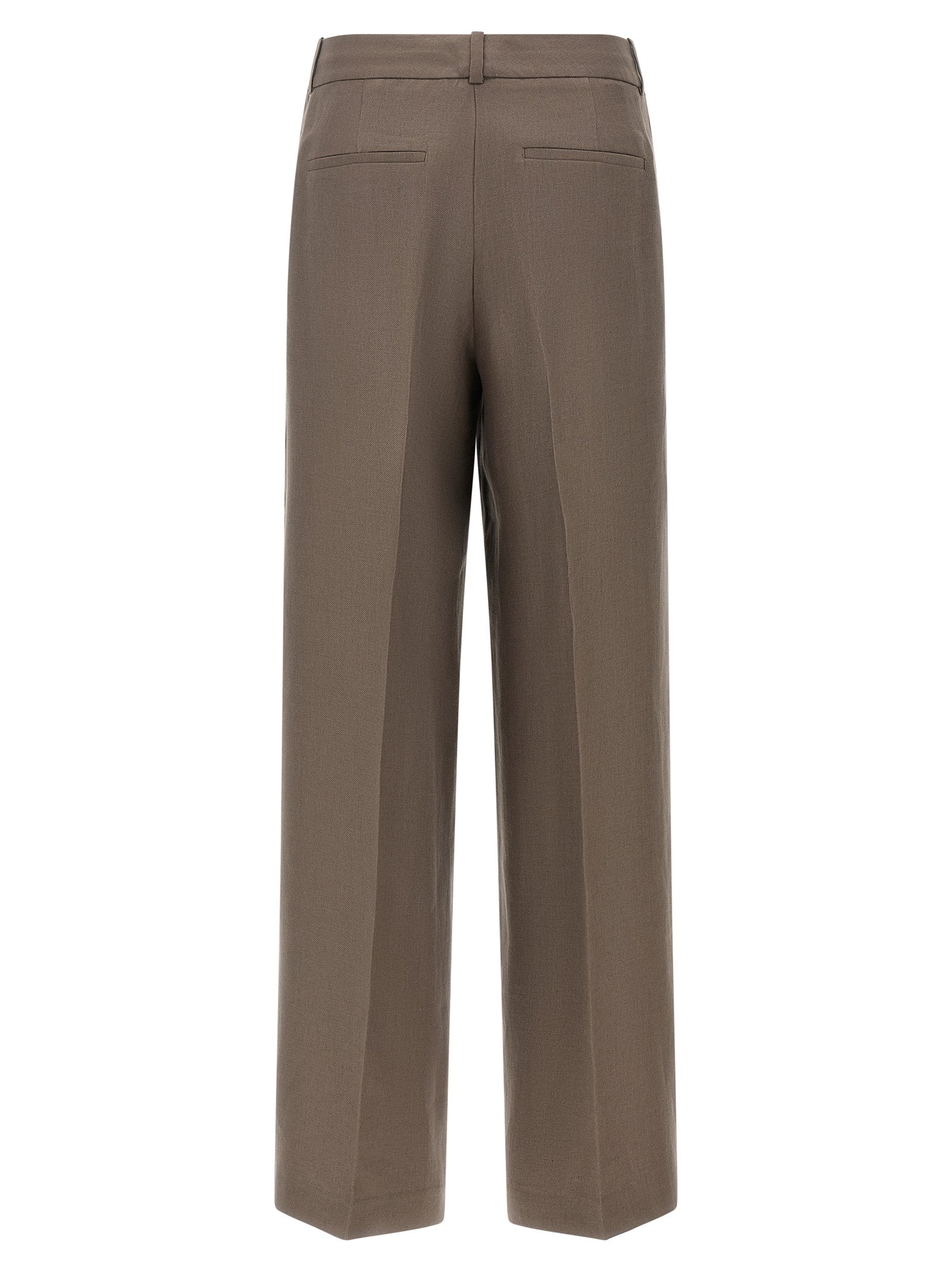 Peserico Braune Leinenhose Lässig
