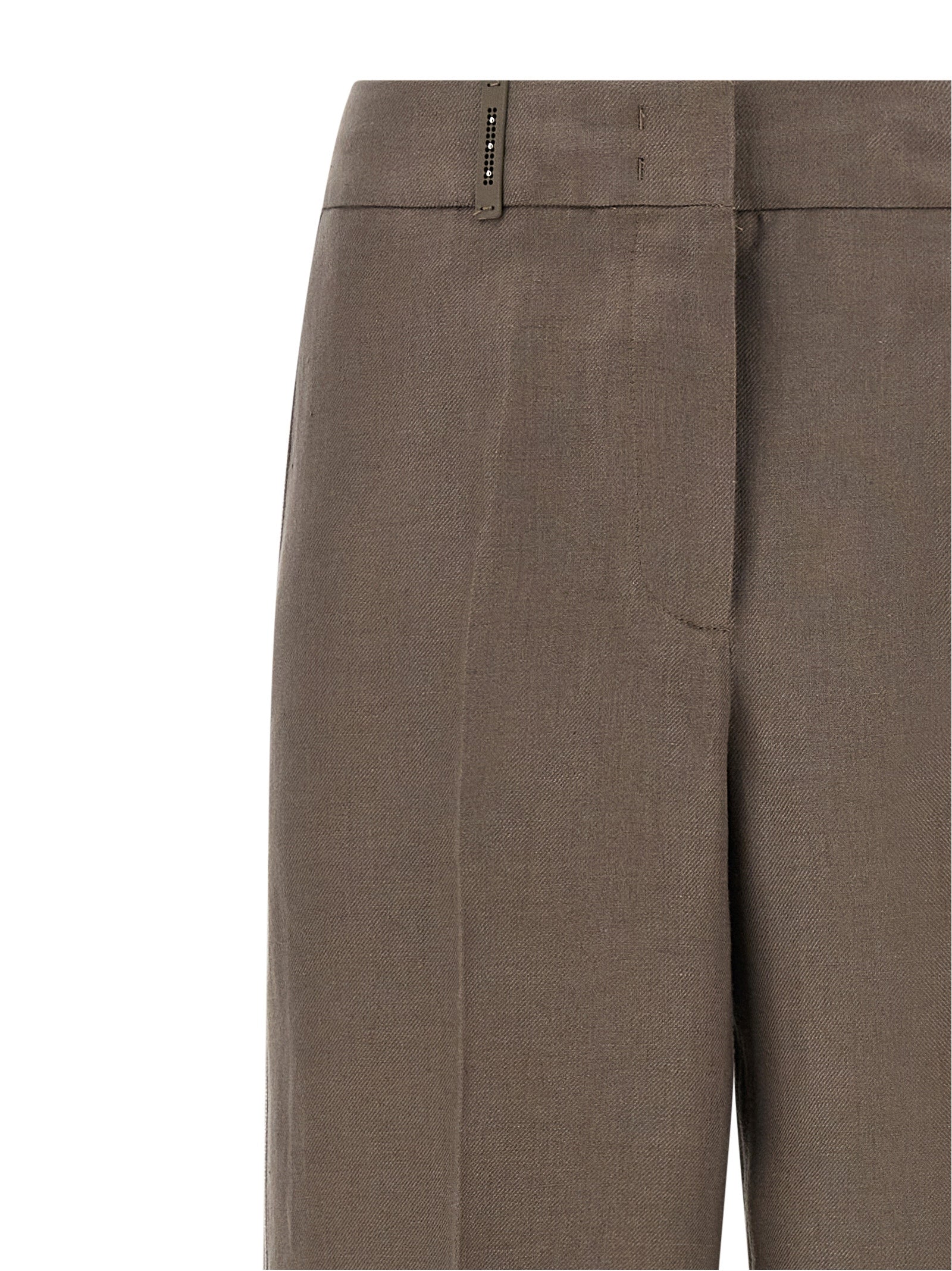 Peserico Braune Leinenhose Lässig