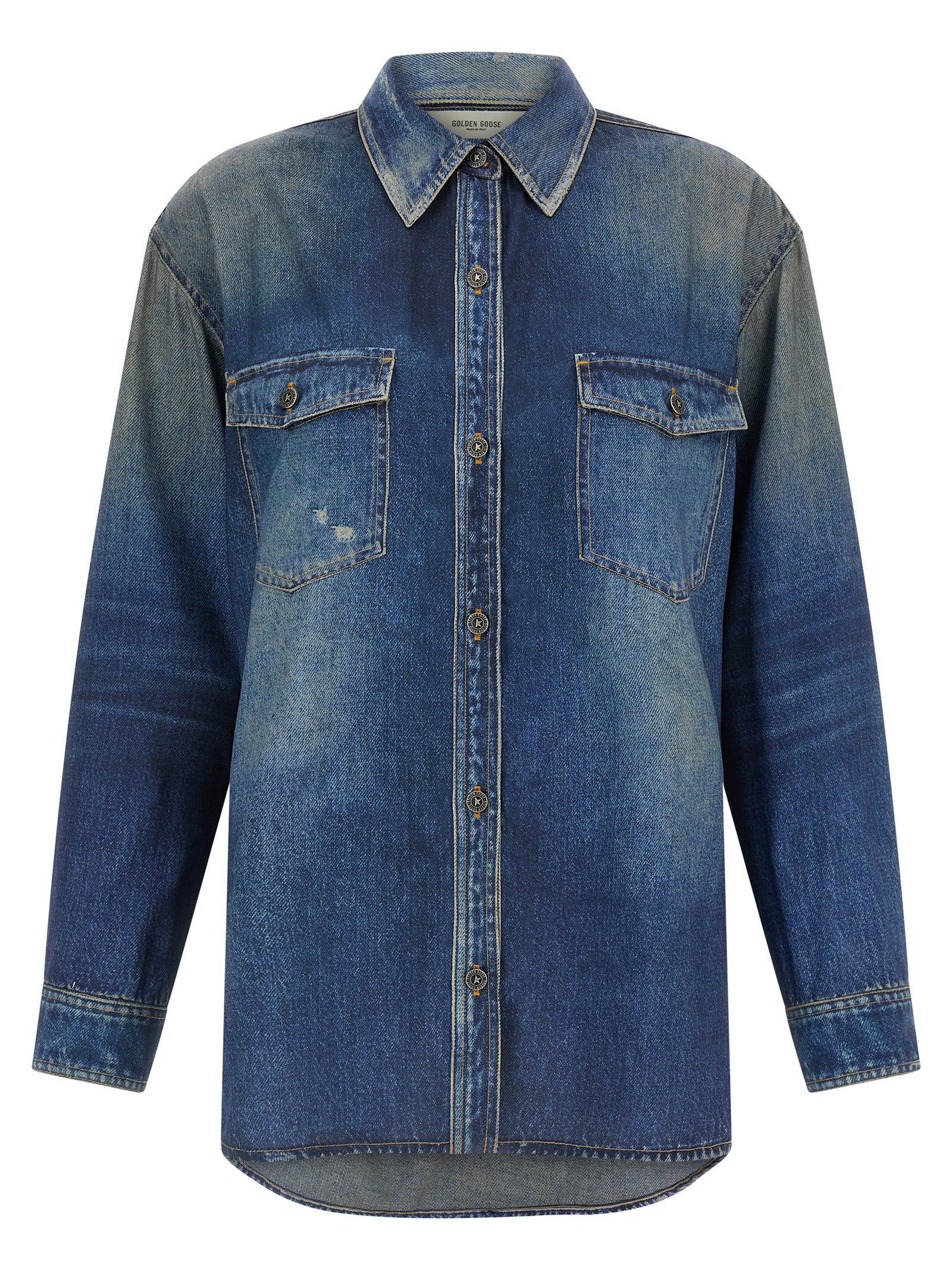 Golden Goose Blaue Polyester-Bluse