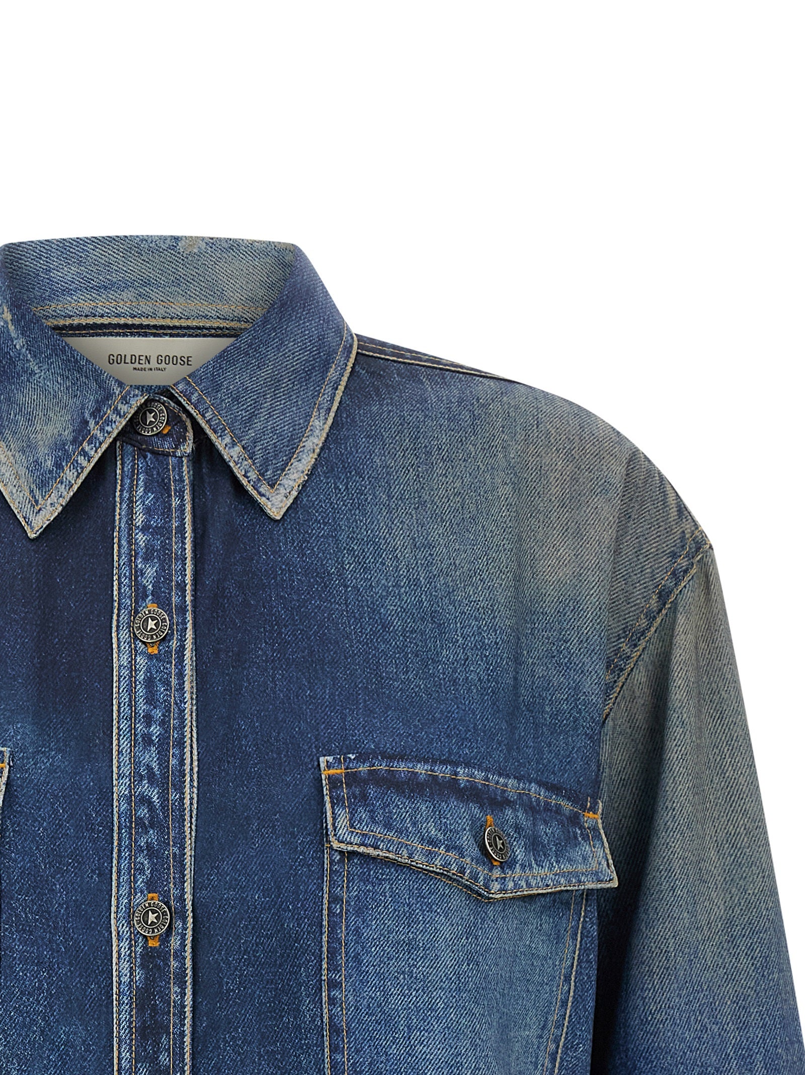 Golden Goose Blaue Polyester-Bluse