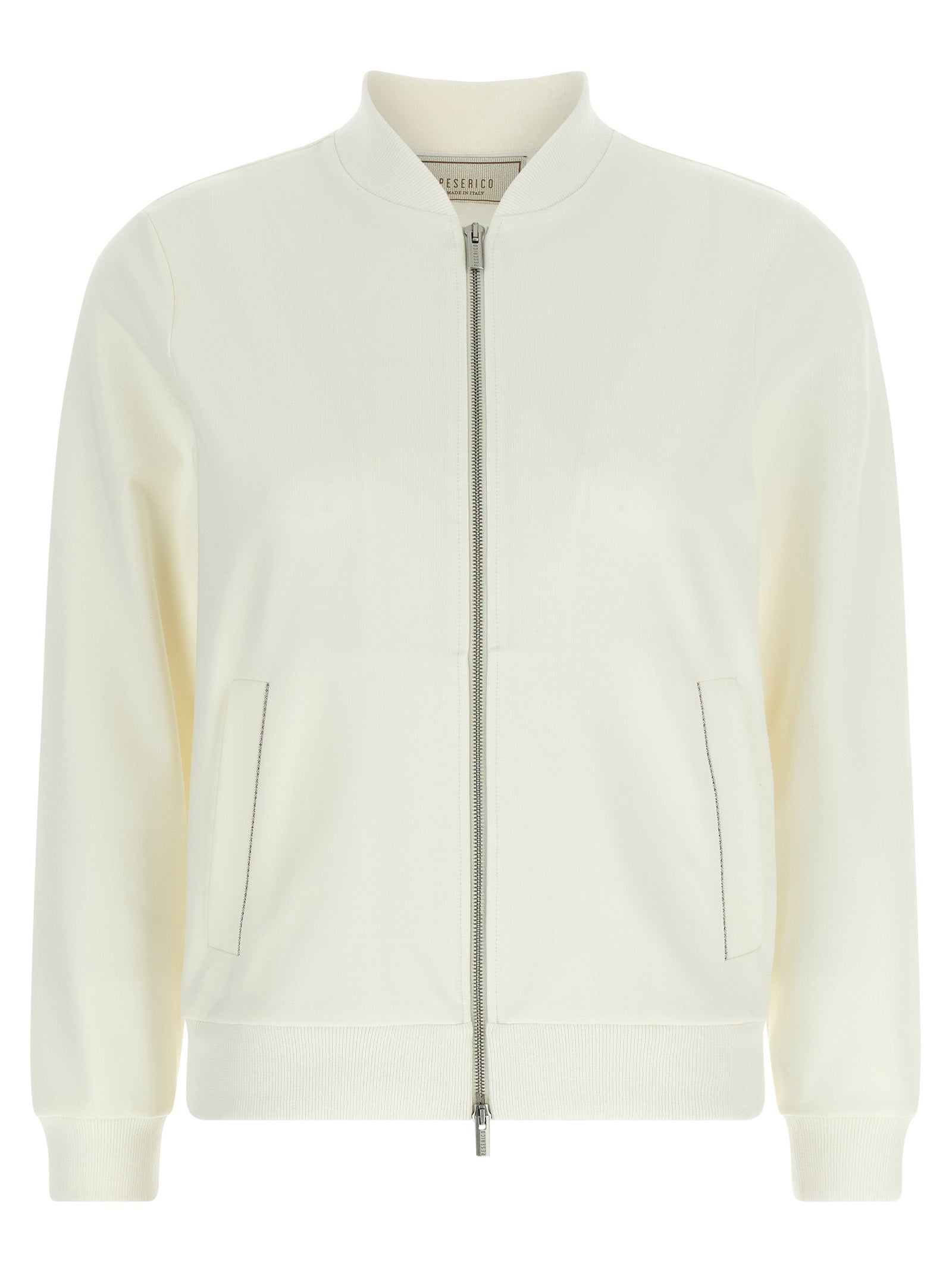 Peserico Weißes Baumwoll-Sweatshirt