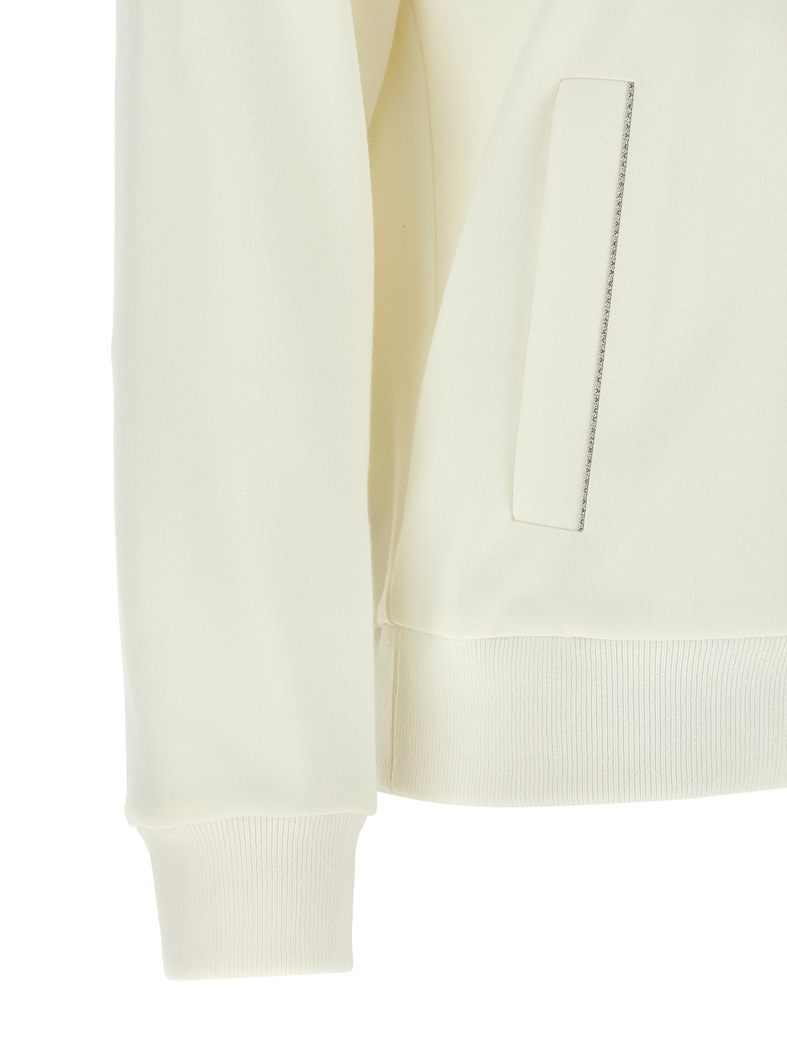 Peserico Weißes Baumwoll-Sweatshirt