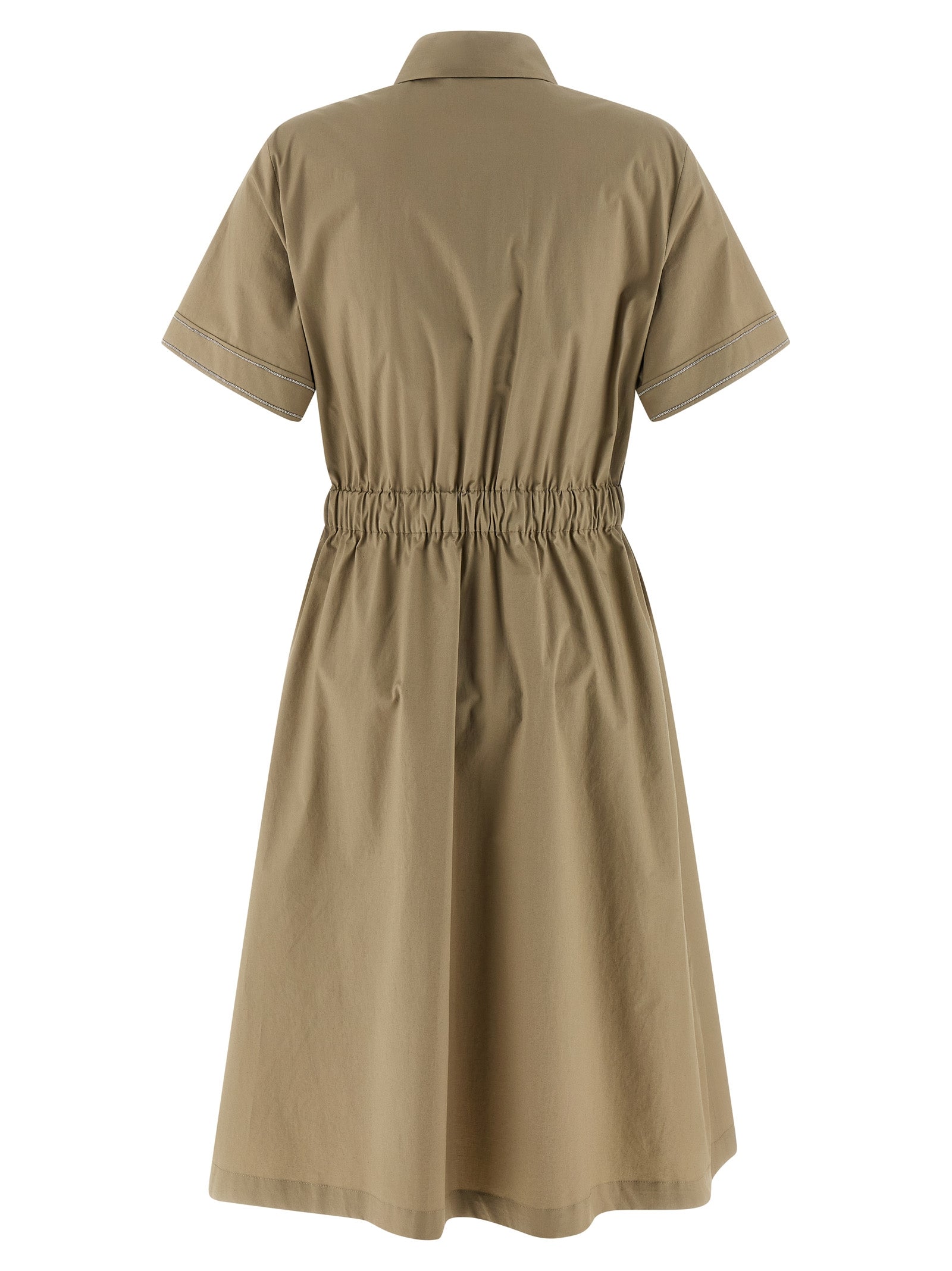 Peserico Zweifarbige Baumwoll-Midikleid
