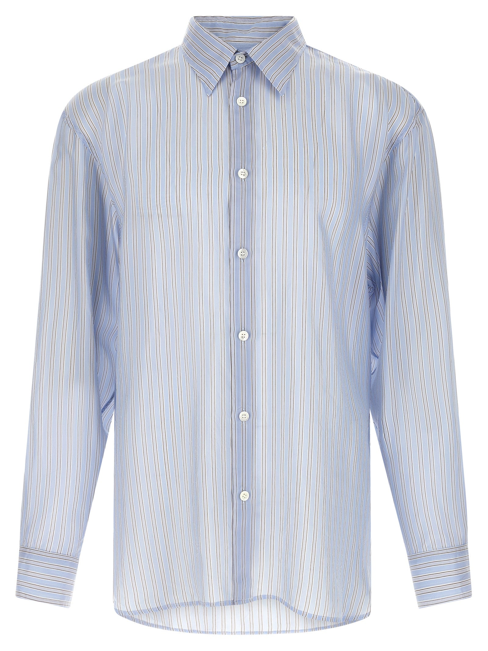 Dries Van Noten Blaue Kupferbluse