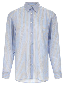 Dries Van Noten Blaue Kupferbluse