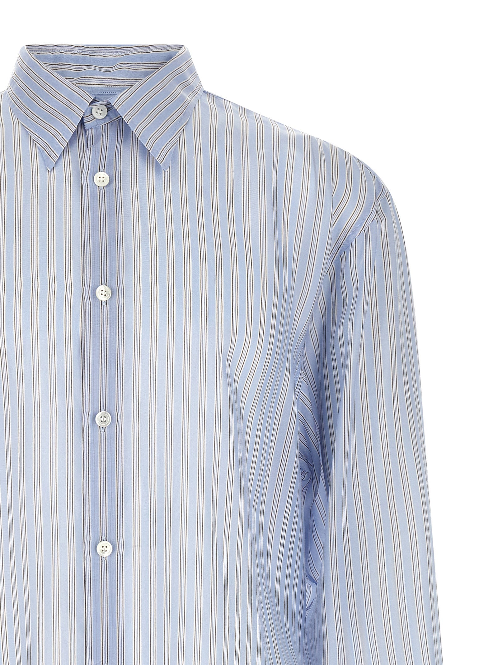 Dries Van Noten Blaue Kupferbluse