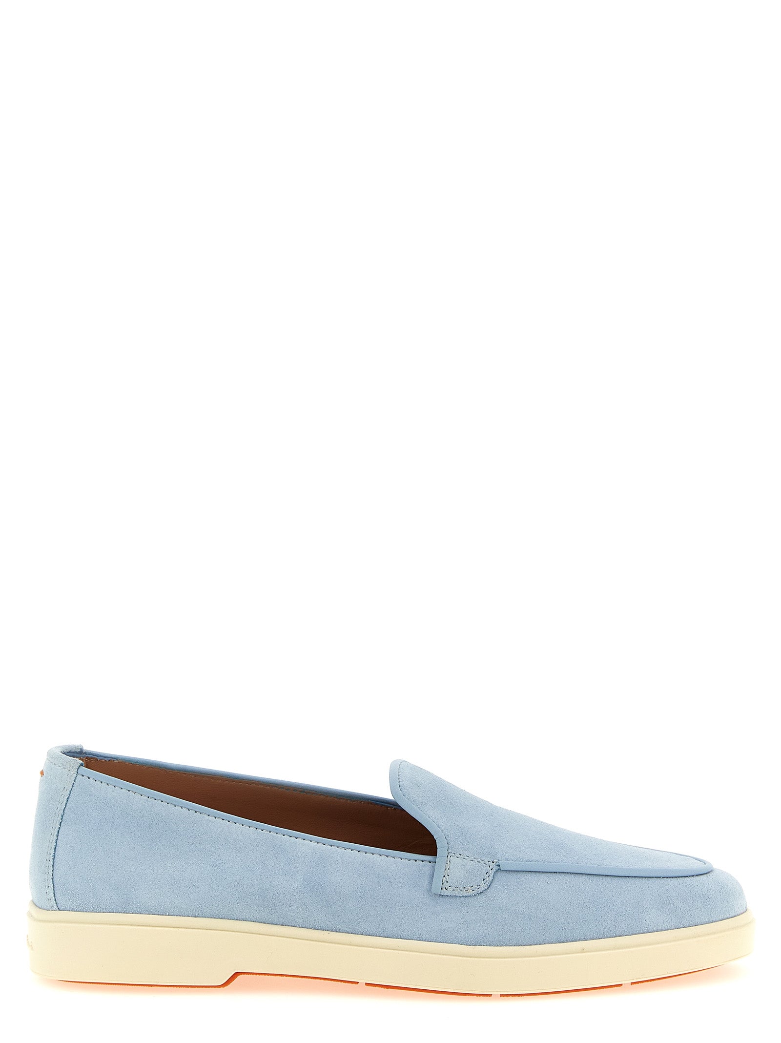 Santoni Mokassins aus blauem Kalbsleder