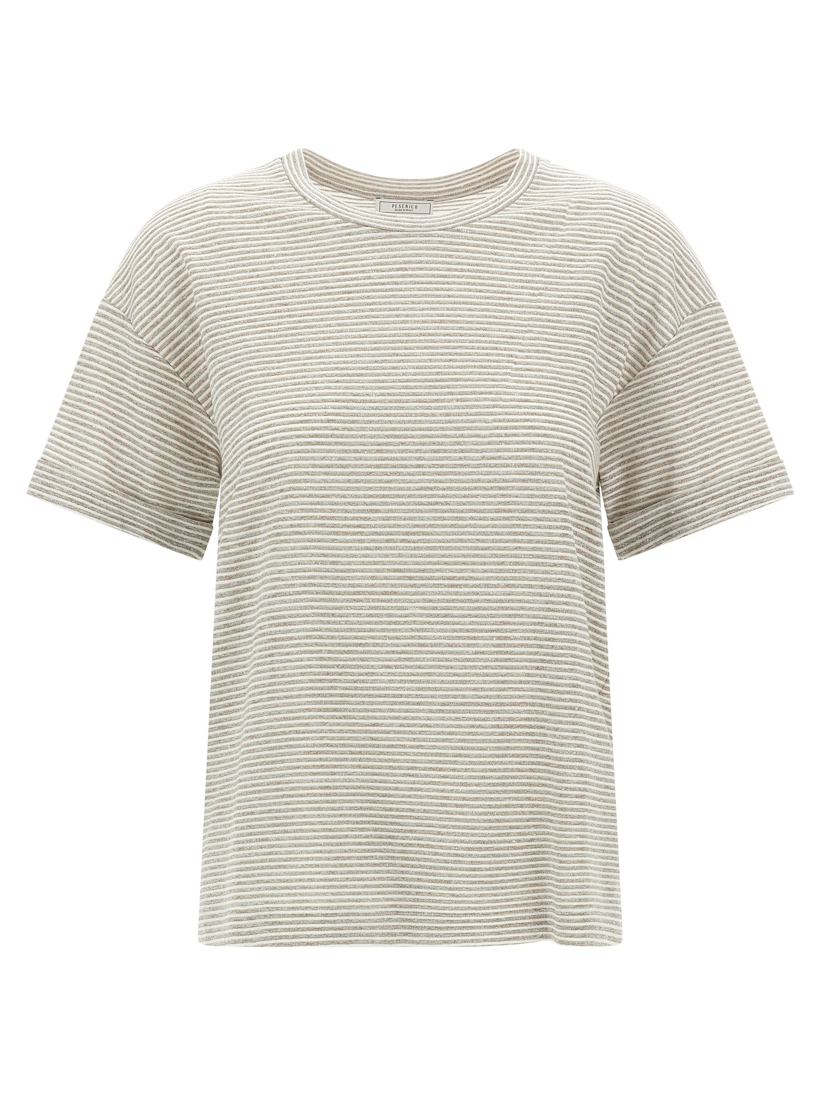 Peserico Beige Leinen-T-Shirt