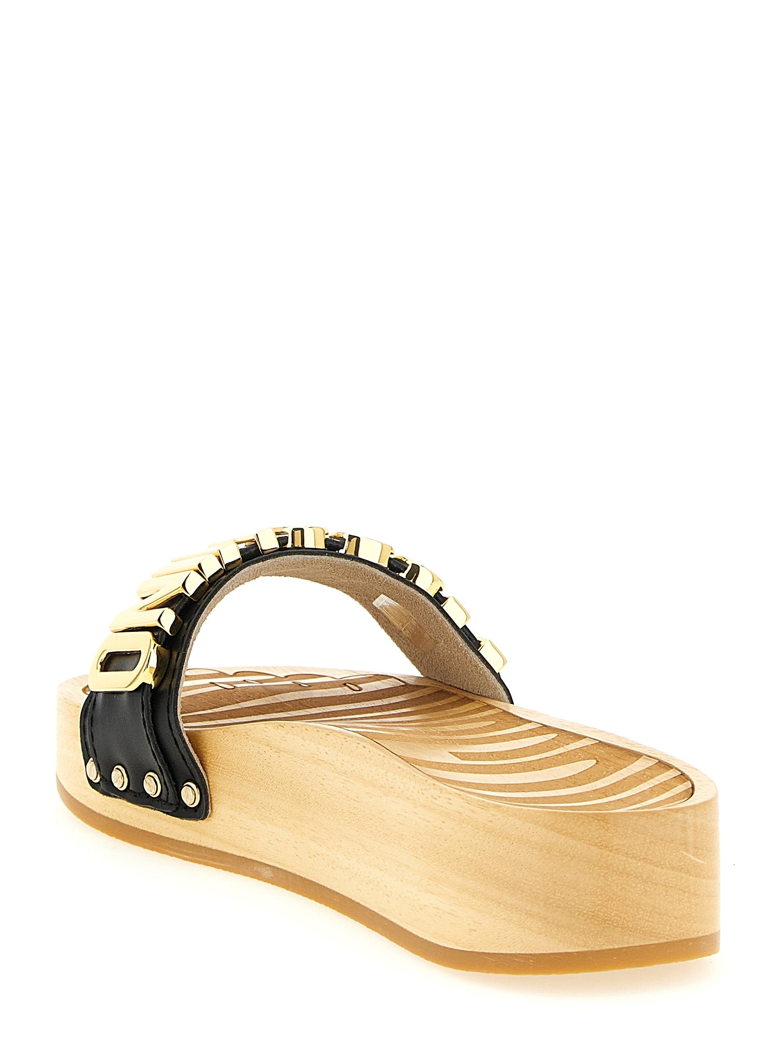 Moschino Schwarze Kalbsleder-Slipper