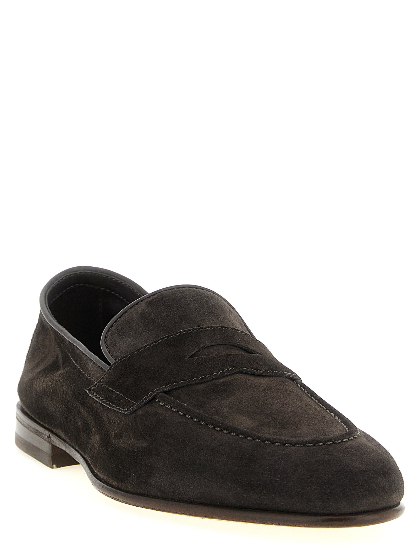 Brunello Cucinelli Braune Kalbsleder-Slipper