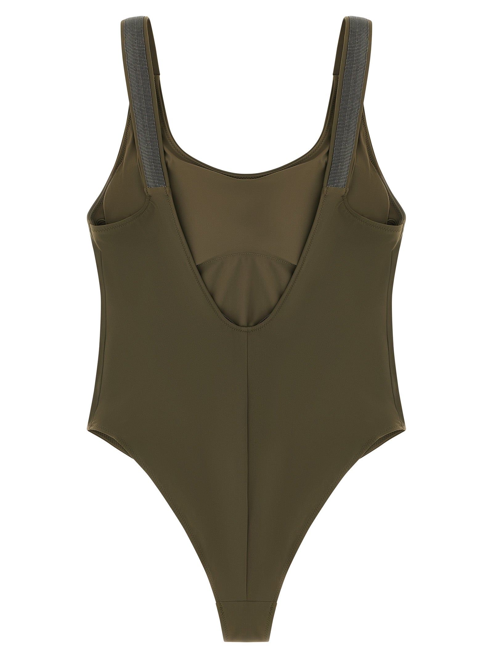 Brunello Cucinelli Einteiliger Badeanzug aus Bicolor-Polyamid