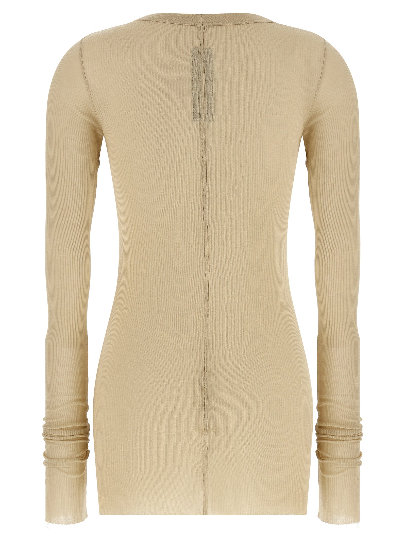 Rick Owens Beige Viskose Langarm-T-Shirt
