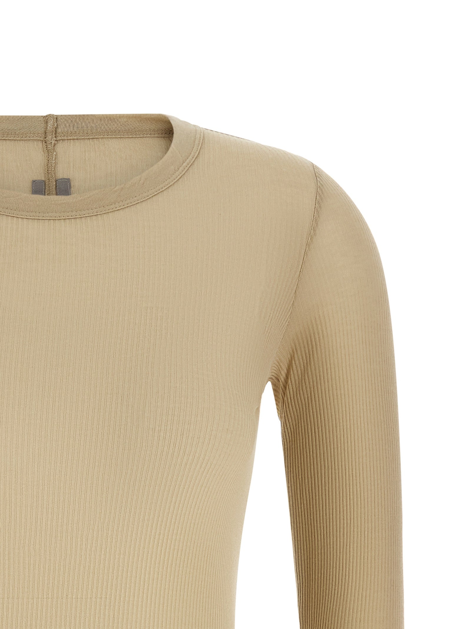 Rick Owens Beige Viskose Langarm-T-Shirt