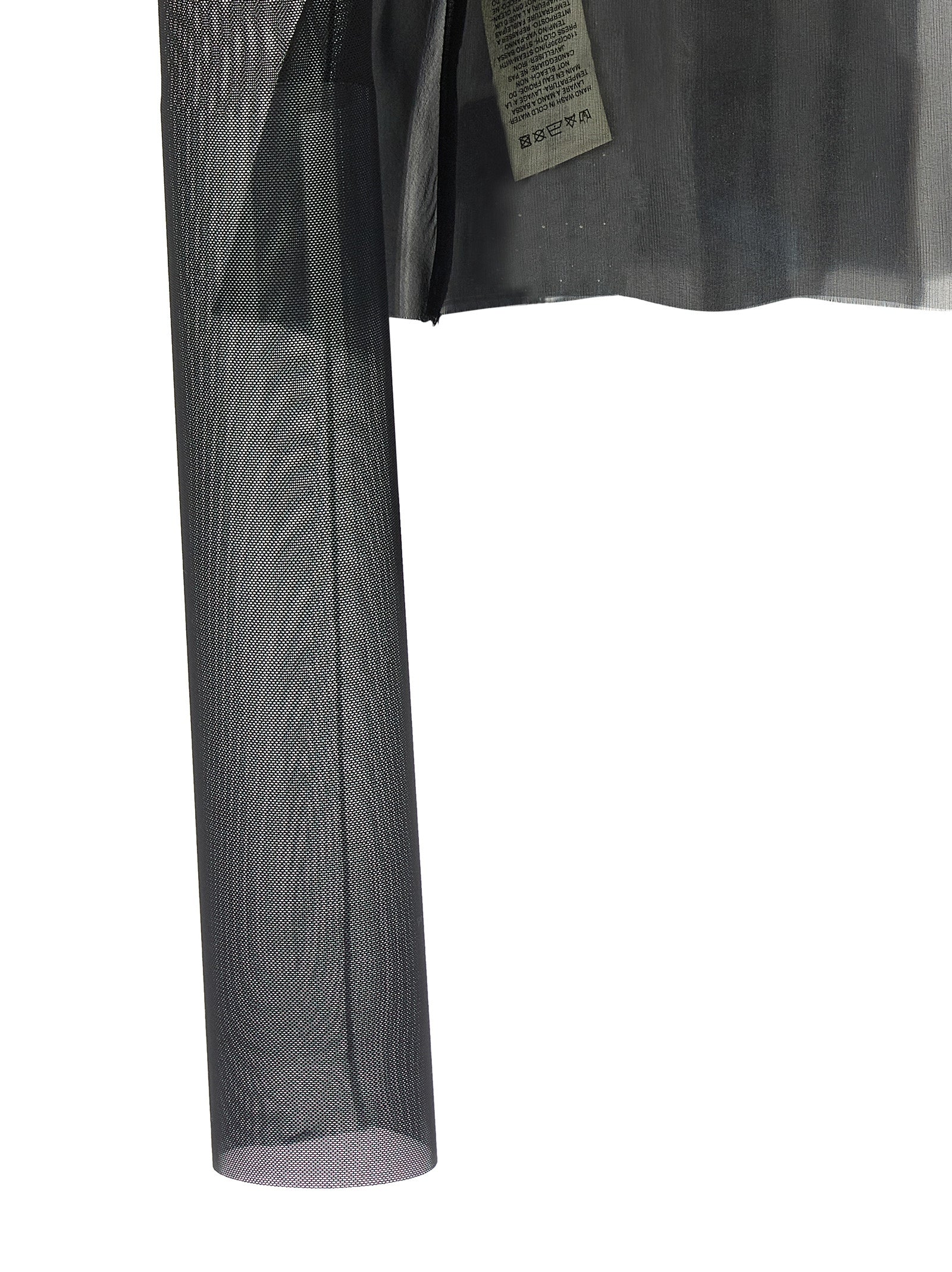 Rick Owens Schwarze Seiden-Maxijacke