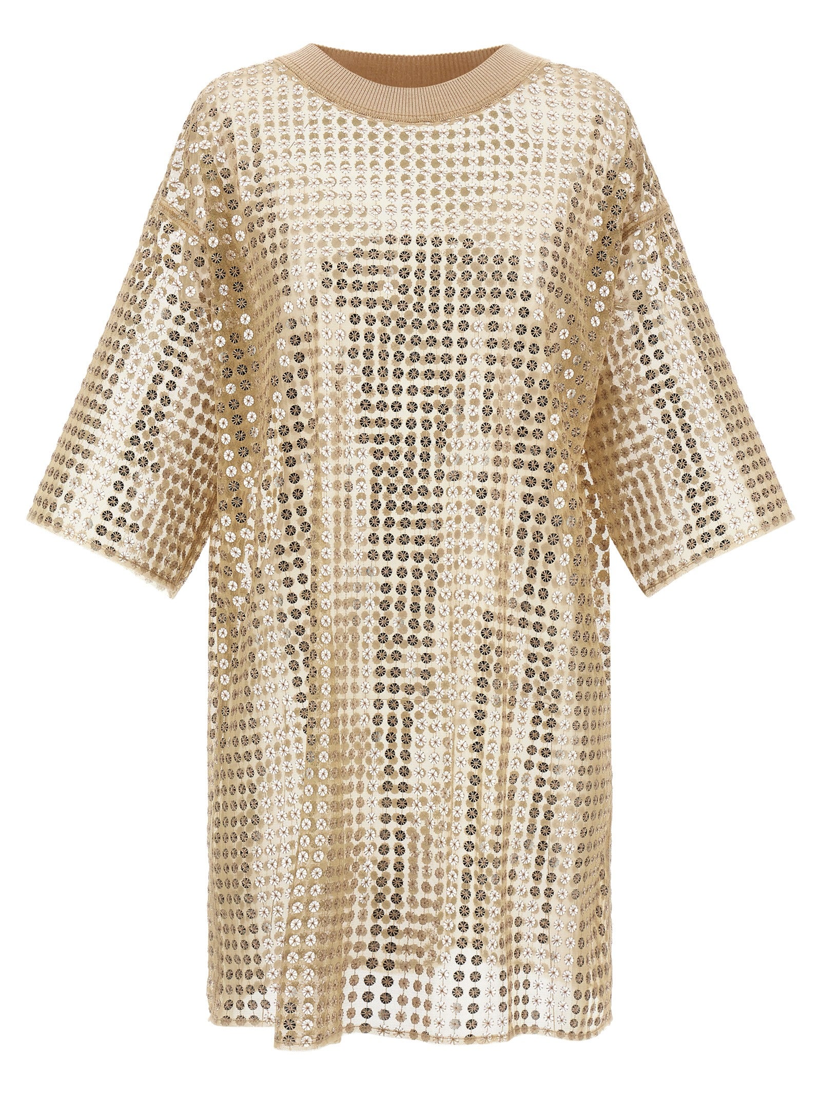 Fabiana Filippi Kurzes Kleid aus beigem Polyester