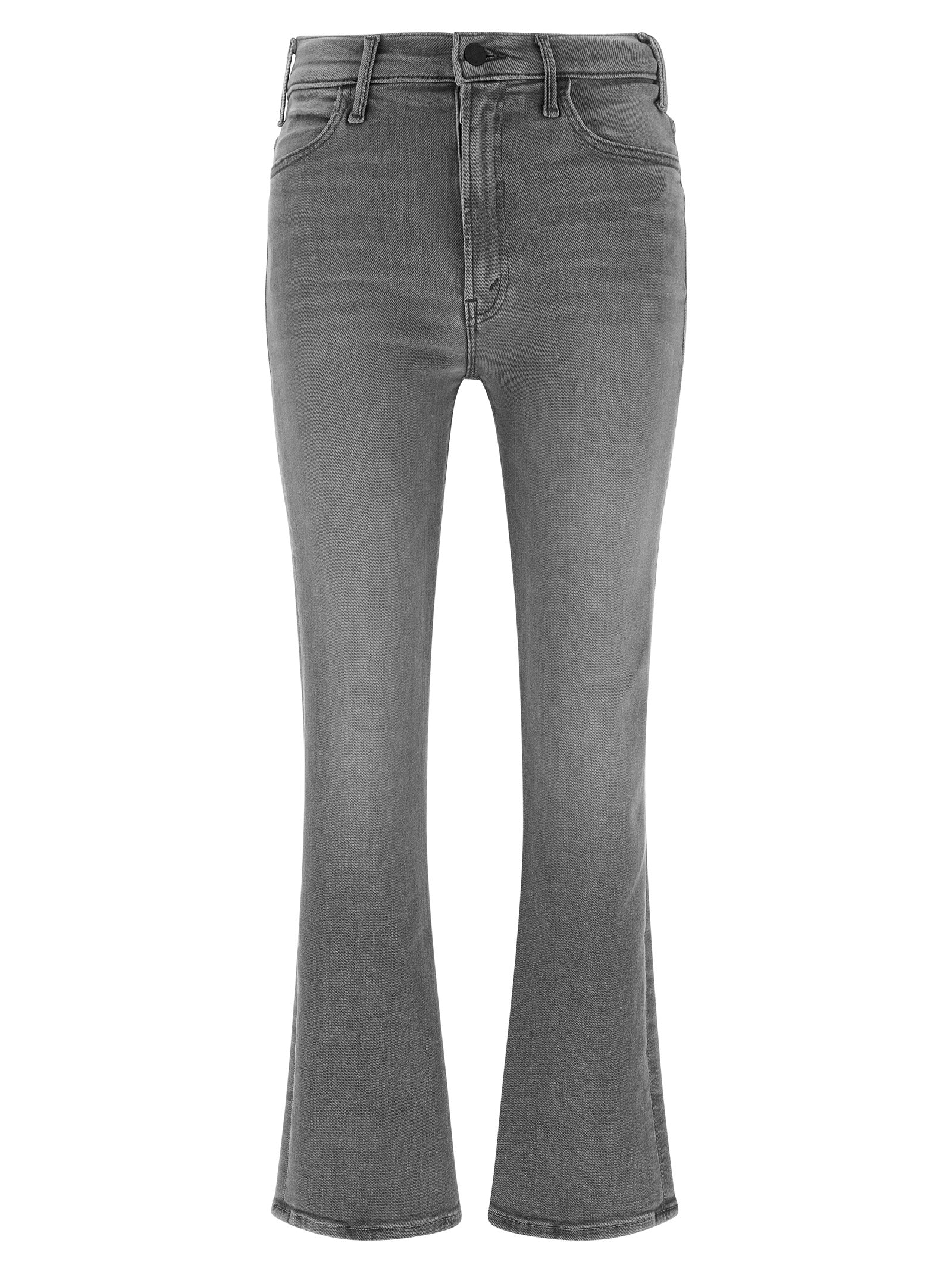 Mother Denim Graue Skinny Jeans aus Baumwolle