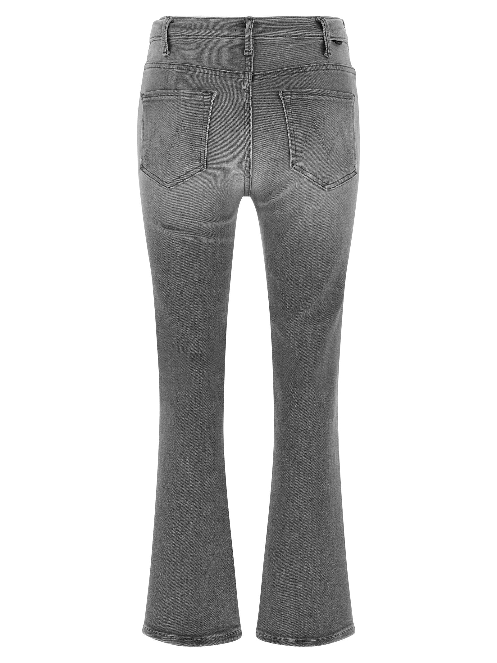 Mother Denim Graue Skinny Jeans aus Baumwolle