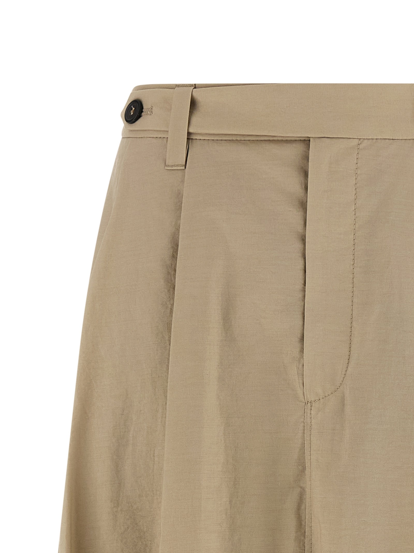 Brunello Cucinelli Beiger Baumwoll-Midirock