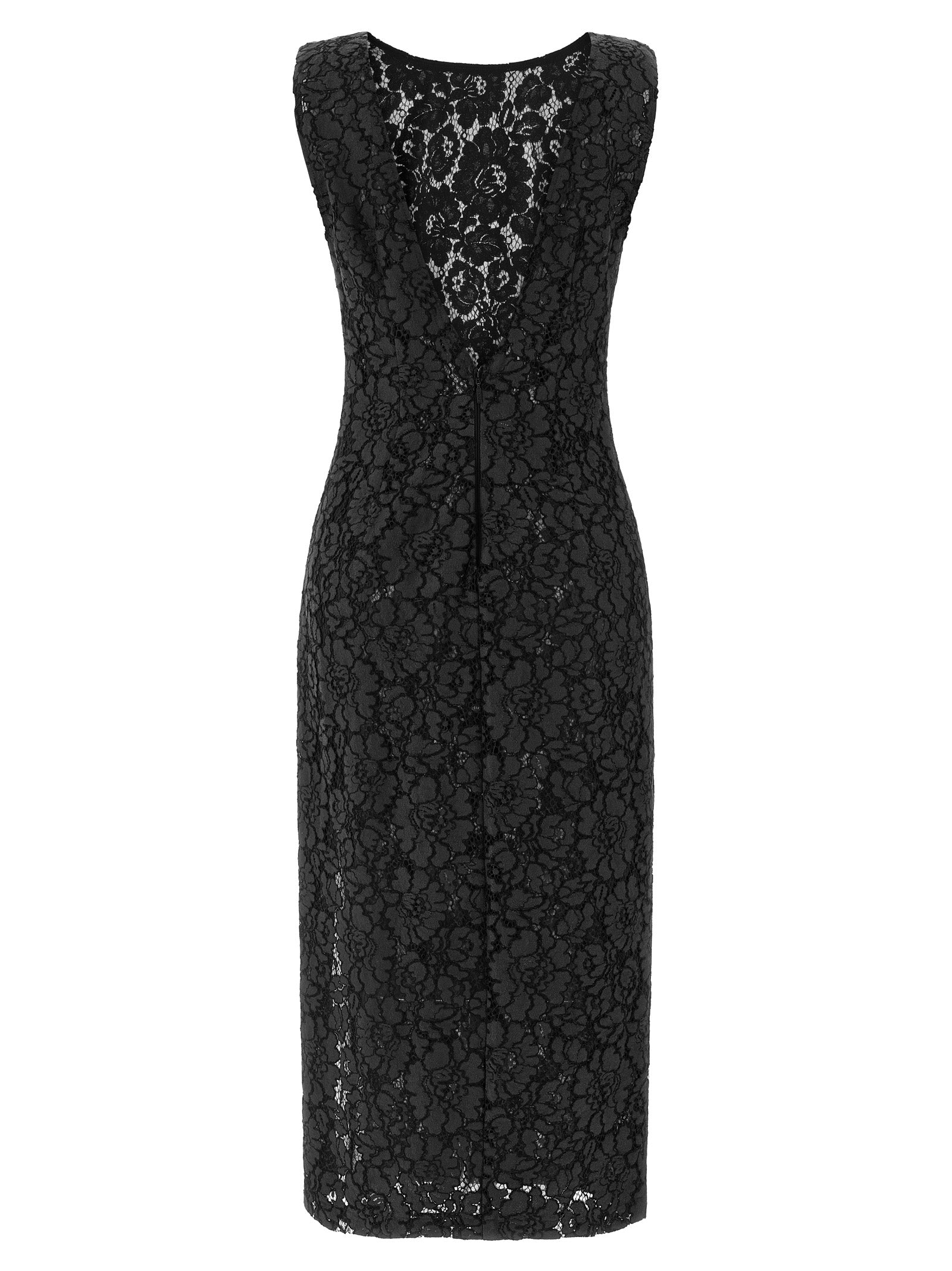 PINKO Schwarzes Baumwoll-Midikleid