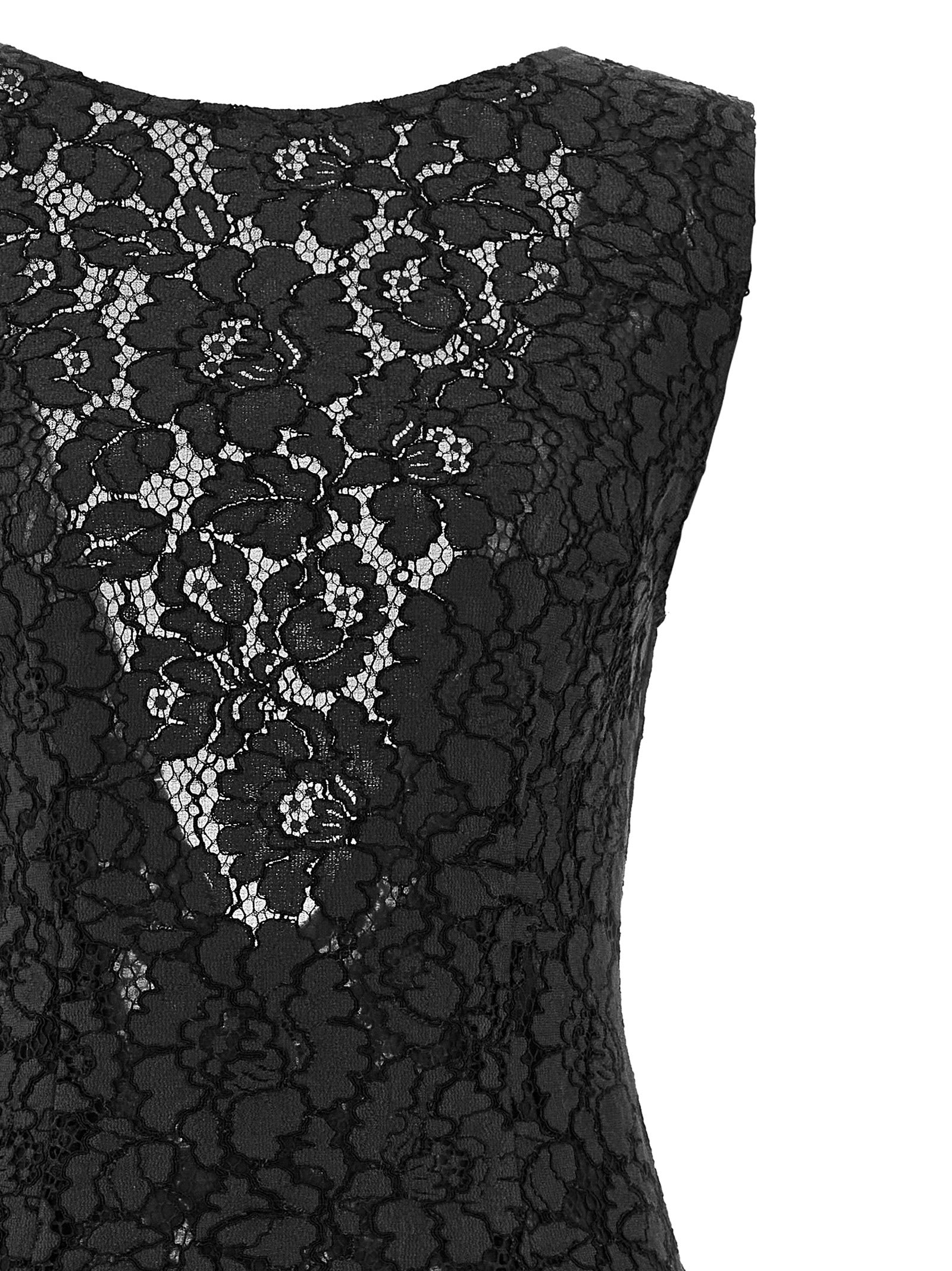 PINKO Schwarzes Baumwoll-Midikleid