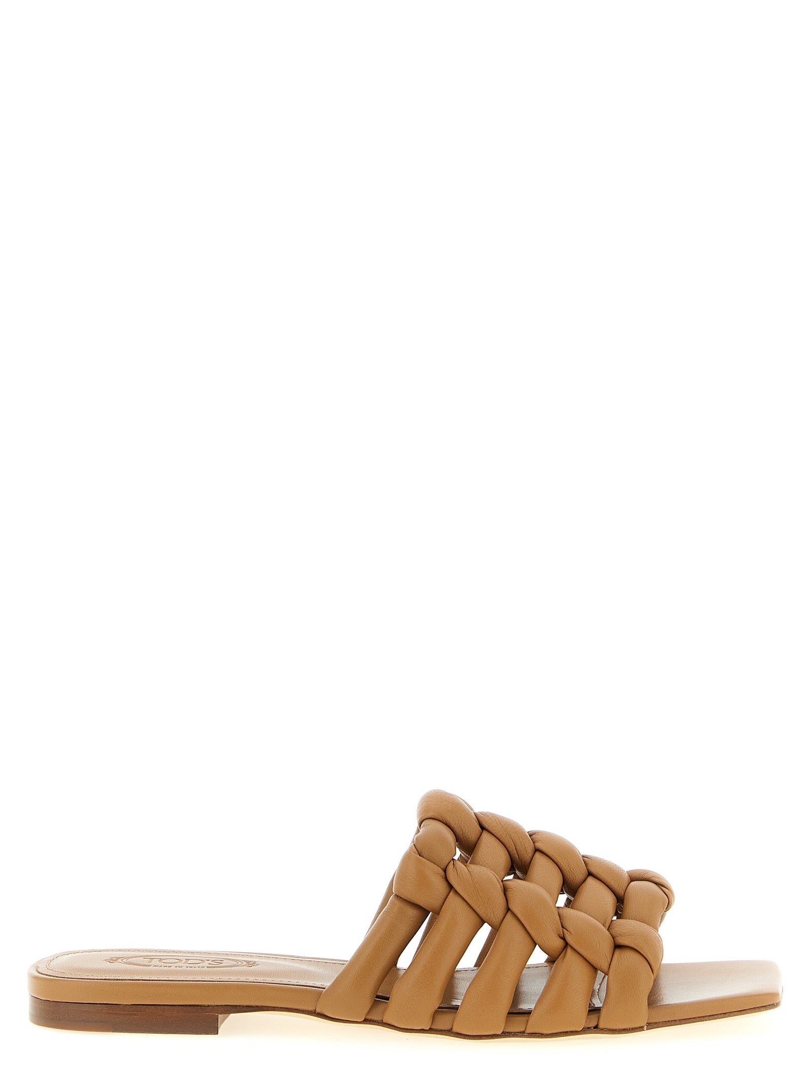 Tod's Braune Lammleder-Slipper