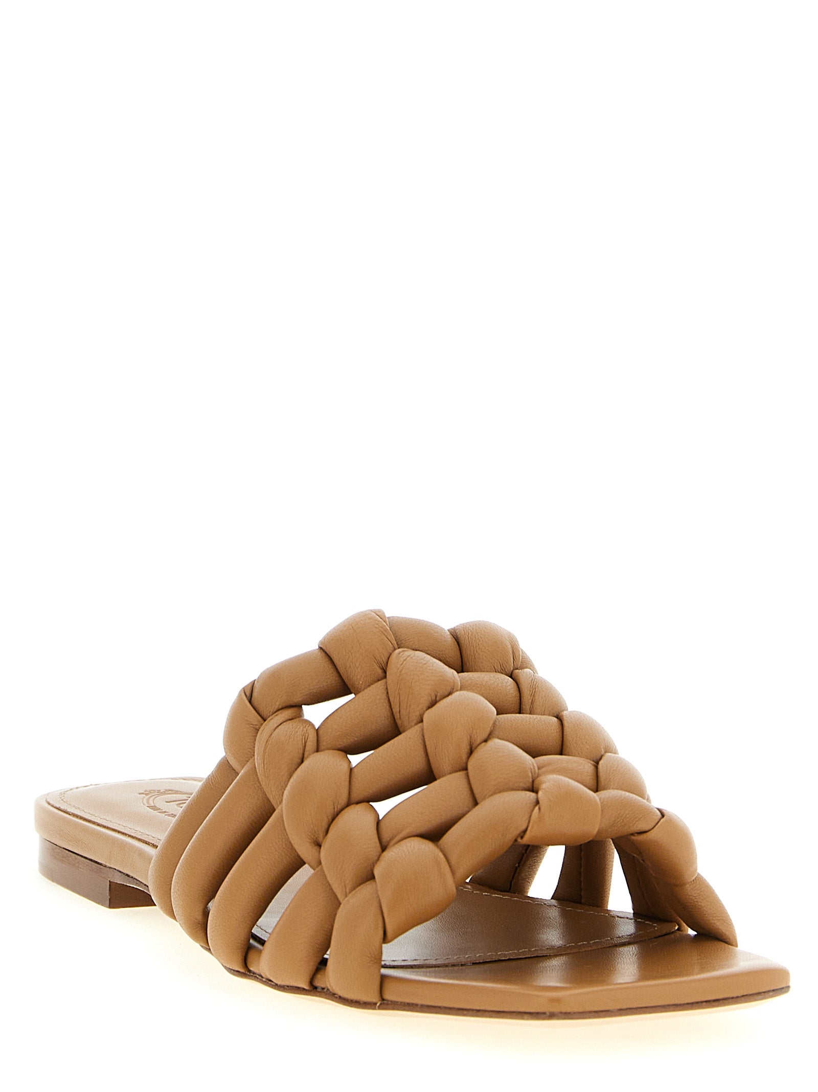 Tod's Braune Lammleder-Slipper