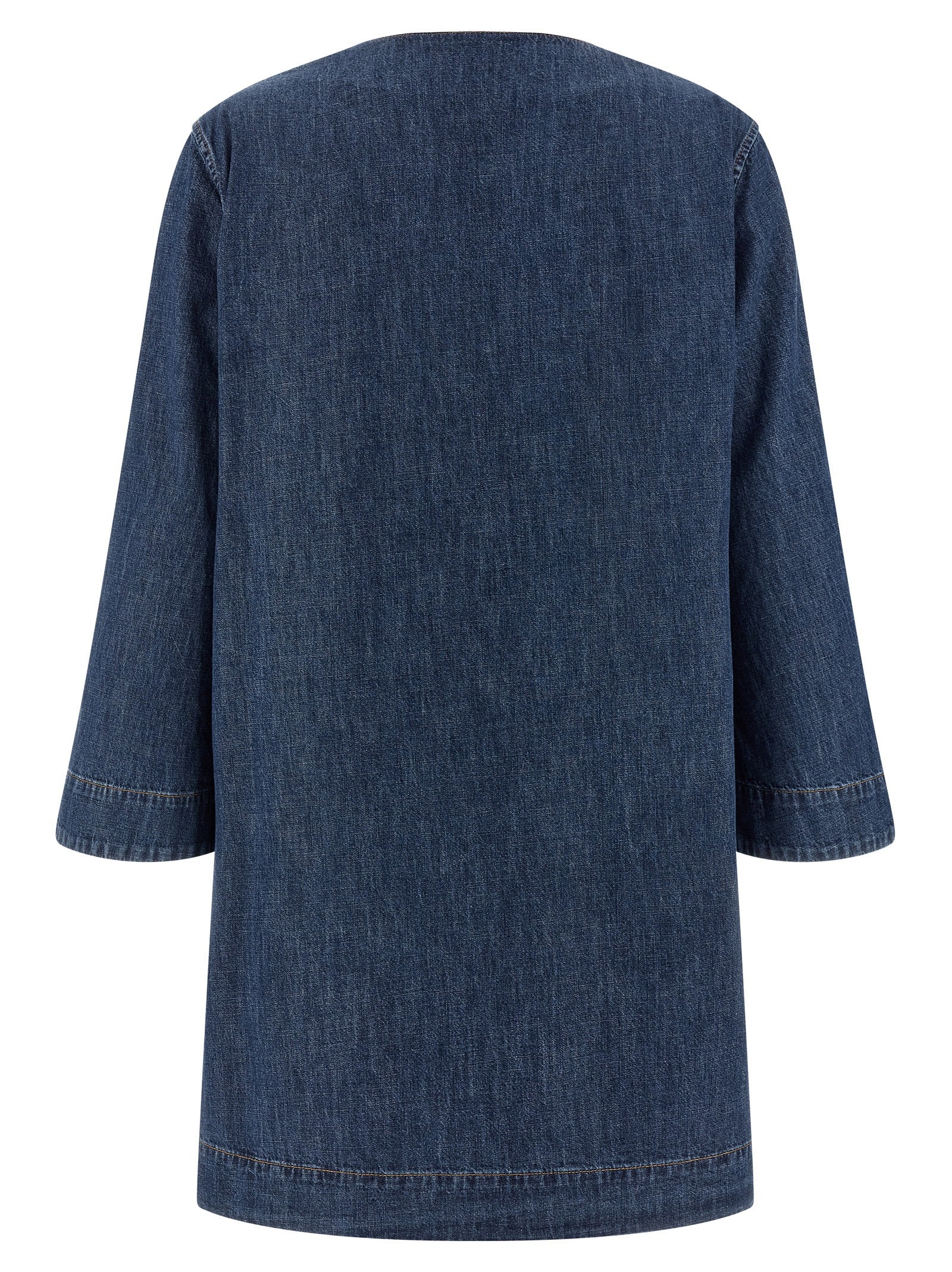 Valentino Garavani Kurzes blaues Baumwollkleid