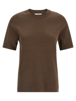 Entire Studios Braunes Baumwoll-T-Shirt