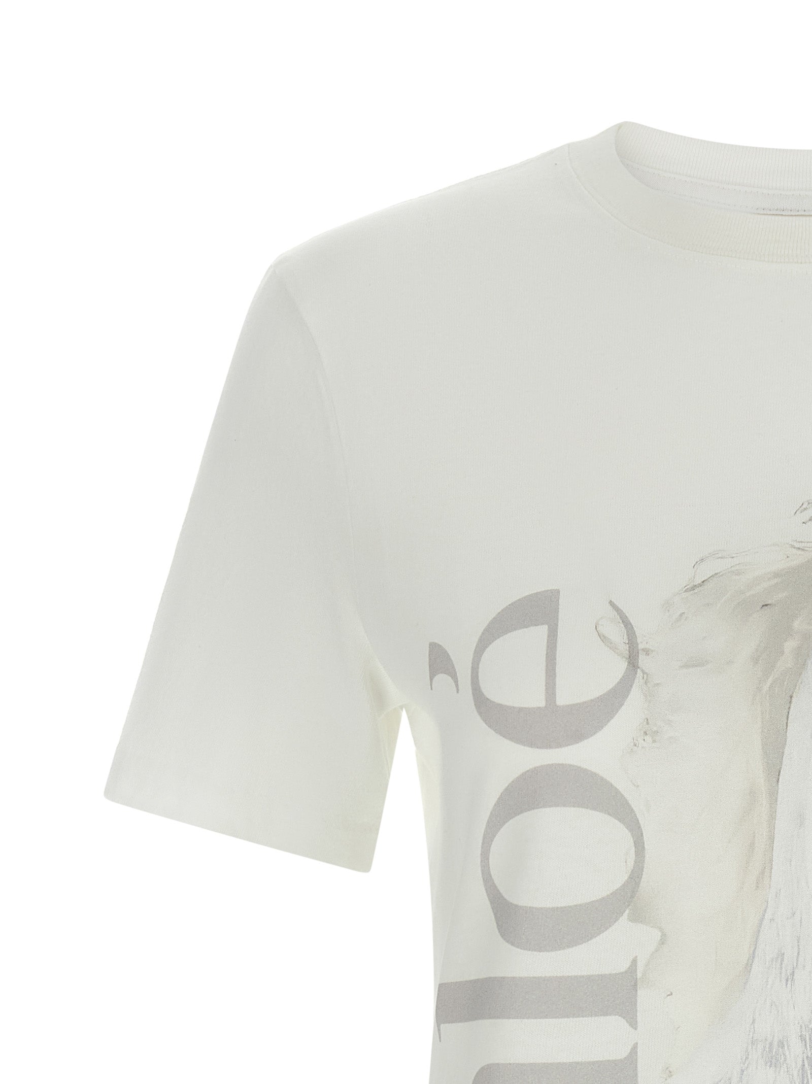 Chloé Weißes Baumwoll-T-Shirt