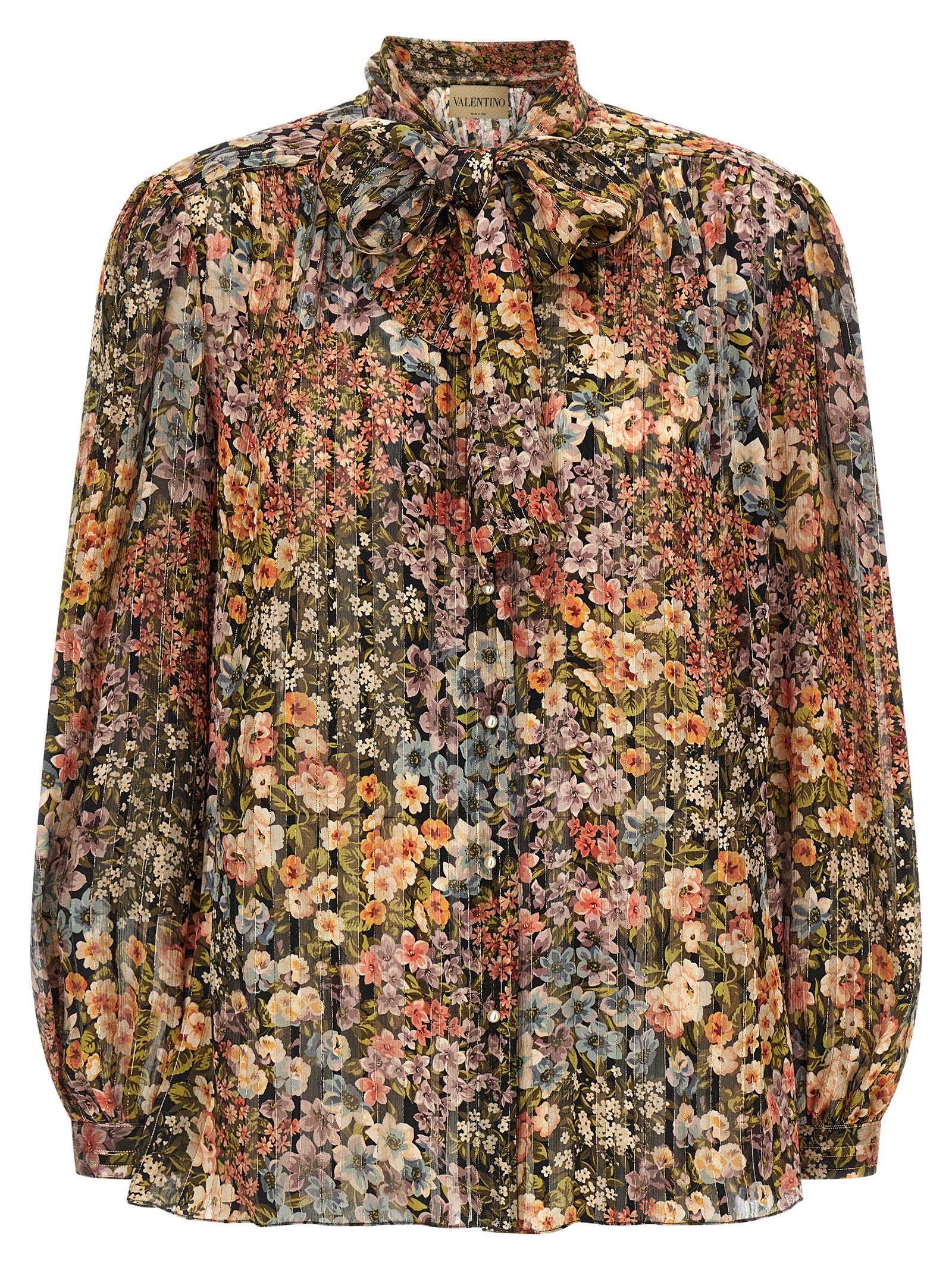 Valentino Garavani Mehrfarbige Seidenbluse