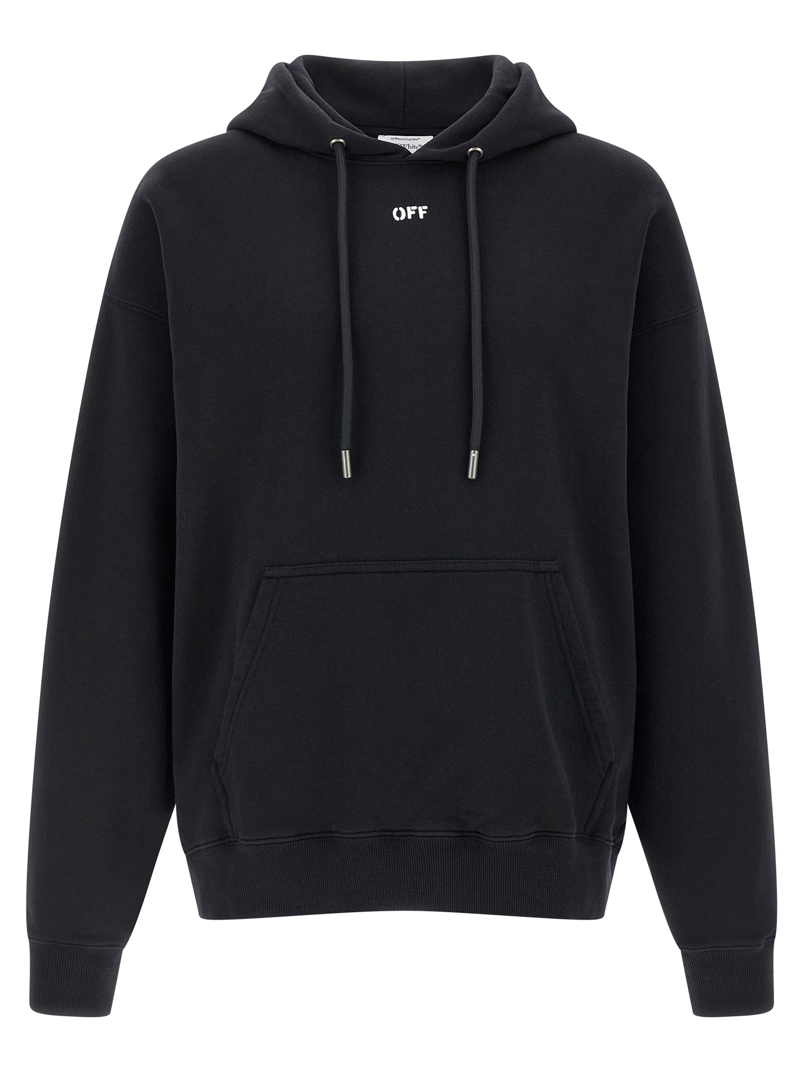 Off-White Schwarzer Baumwoll-Sweatshirt