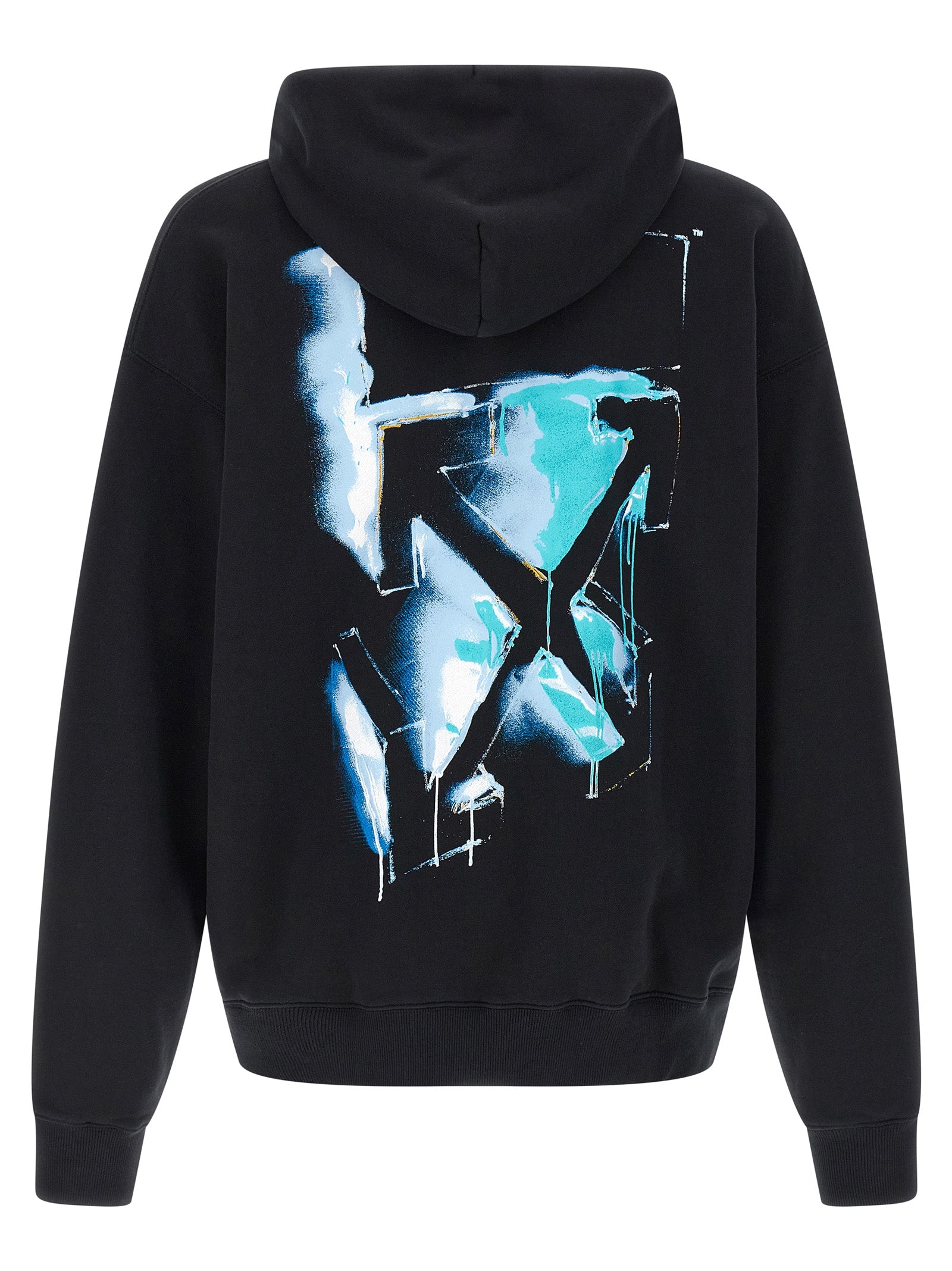 Off-White Schwarzer Baumwoll-Sweatshirt