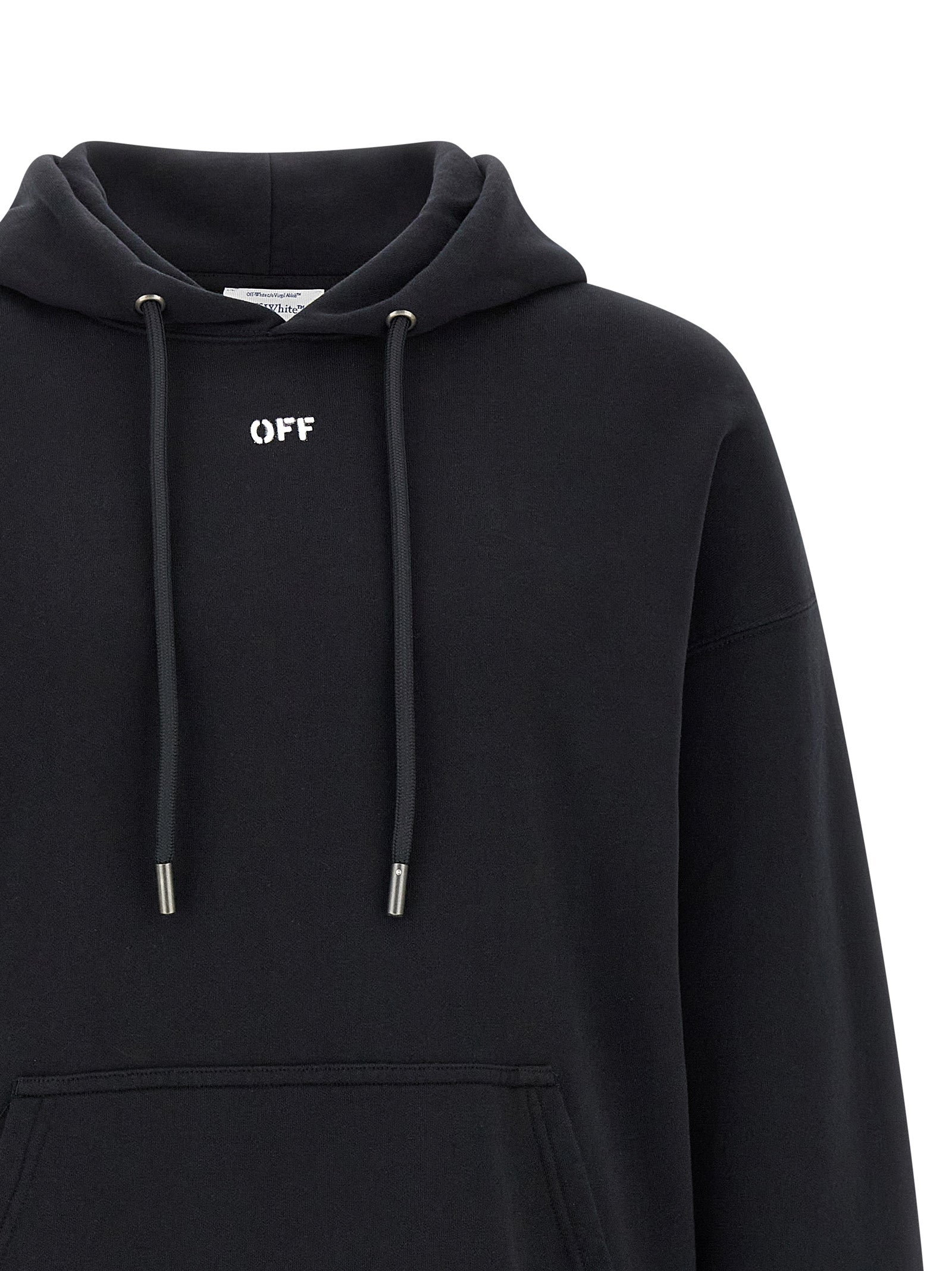 Off-White Schwarzer Baumwoll-Sweatshirt