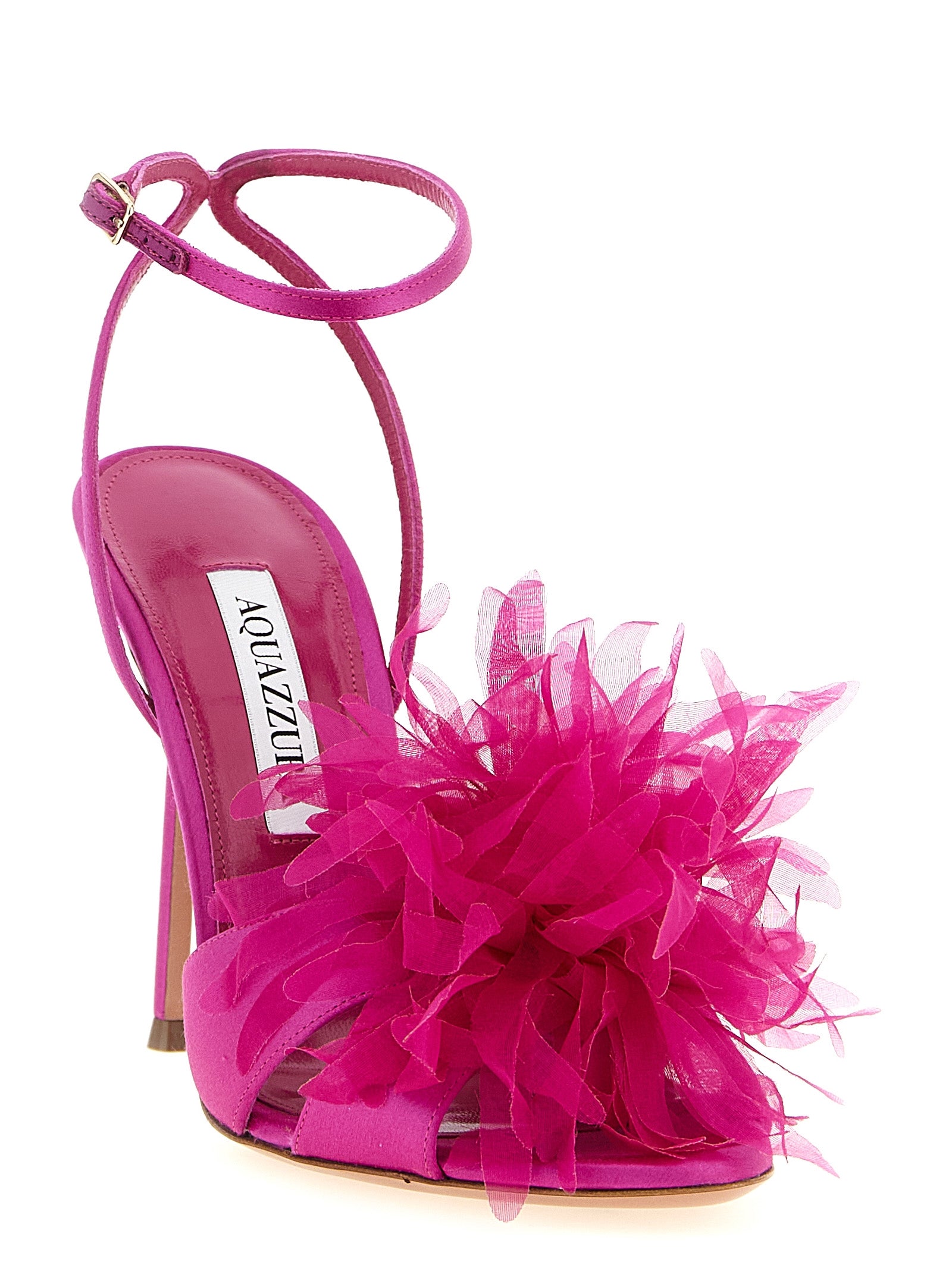 Aquazzura Fuchsia Textil-Stiletto-Sandalen