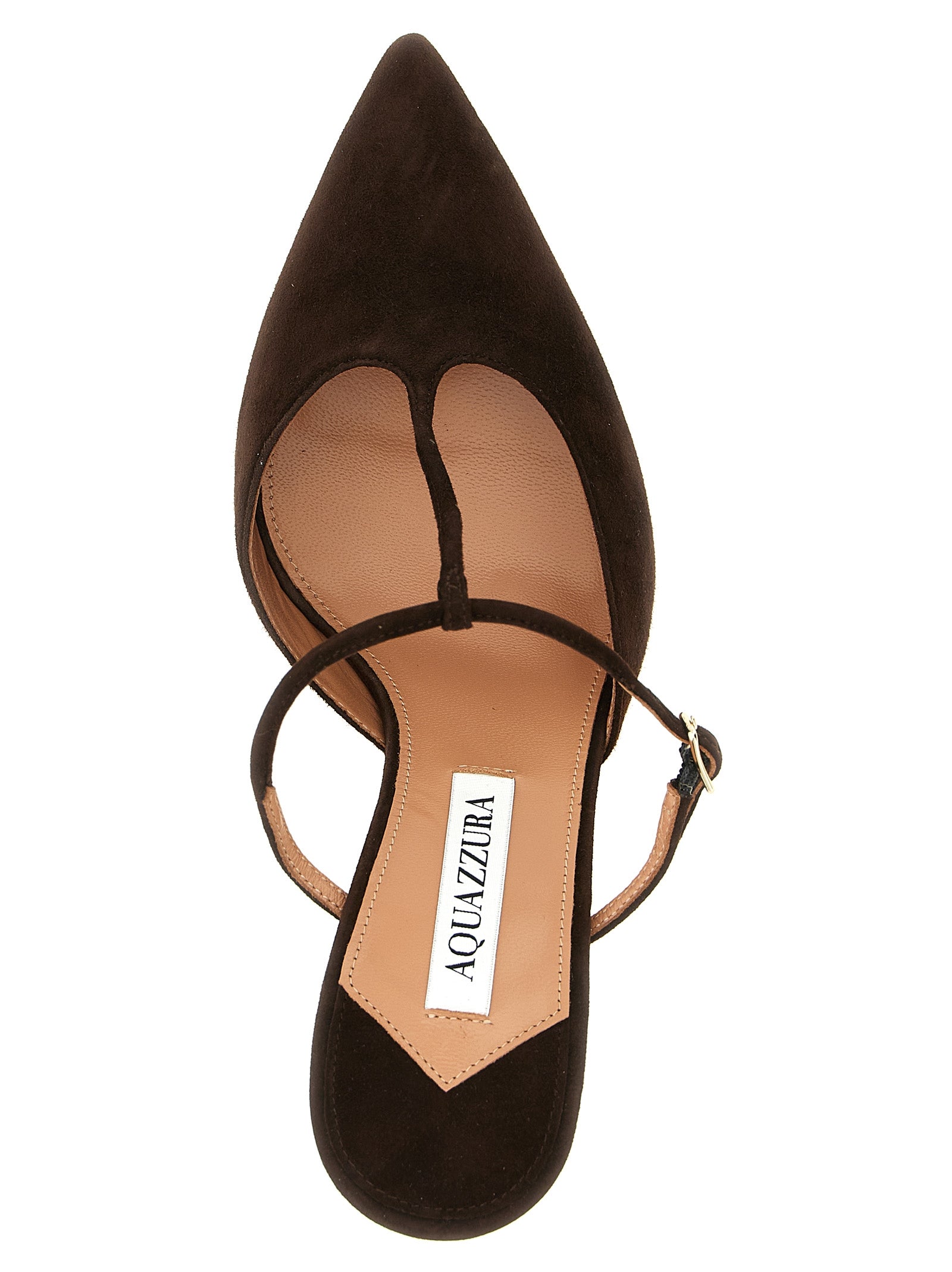 Aquazzura Braune Ziegenleder-Pumps mit hohem Absatz