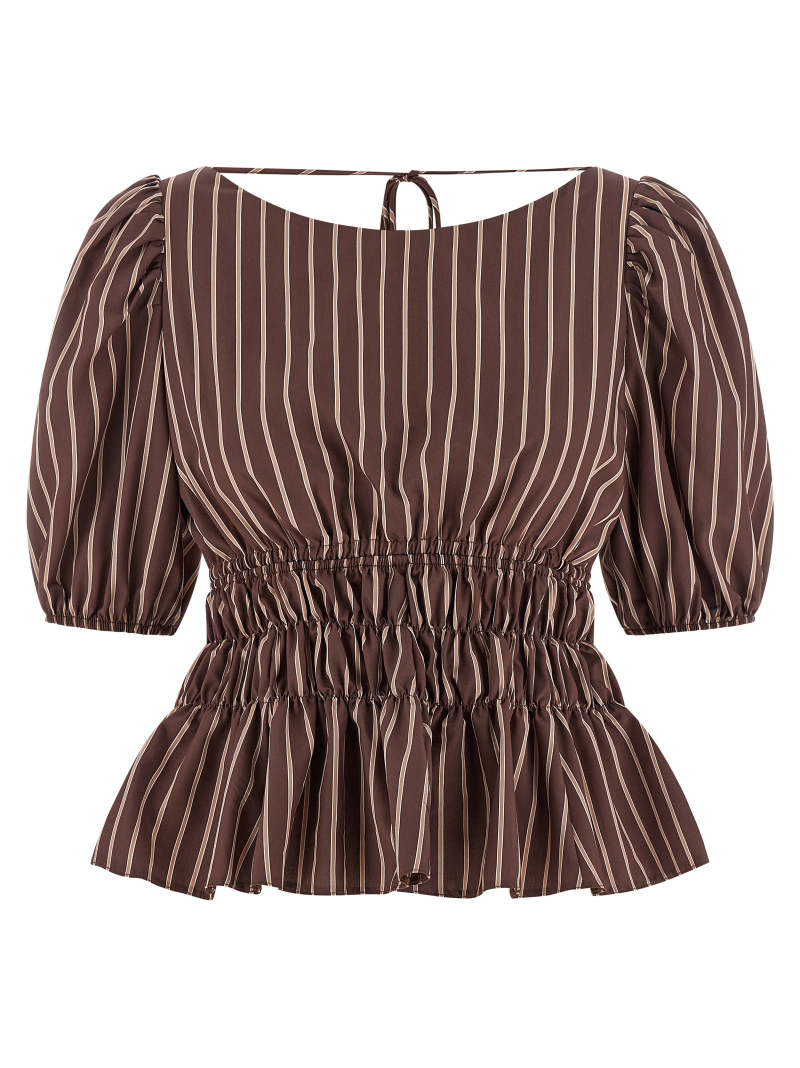 PINKO Hemdbluse mit braunem Viskose-Muster