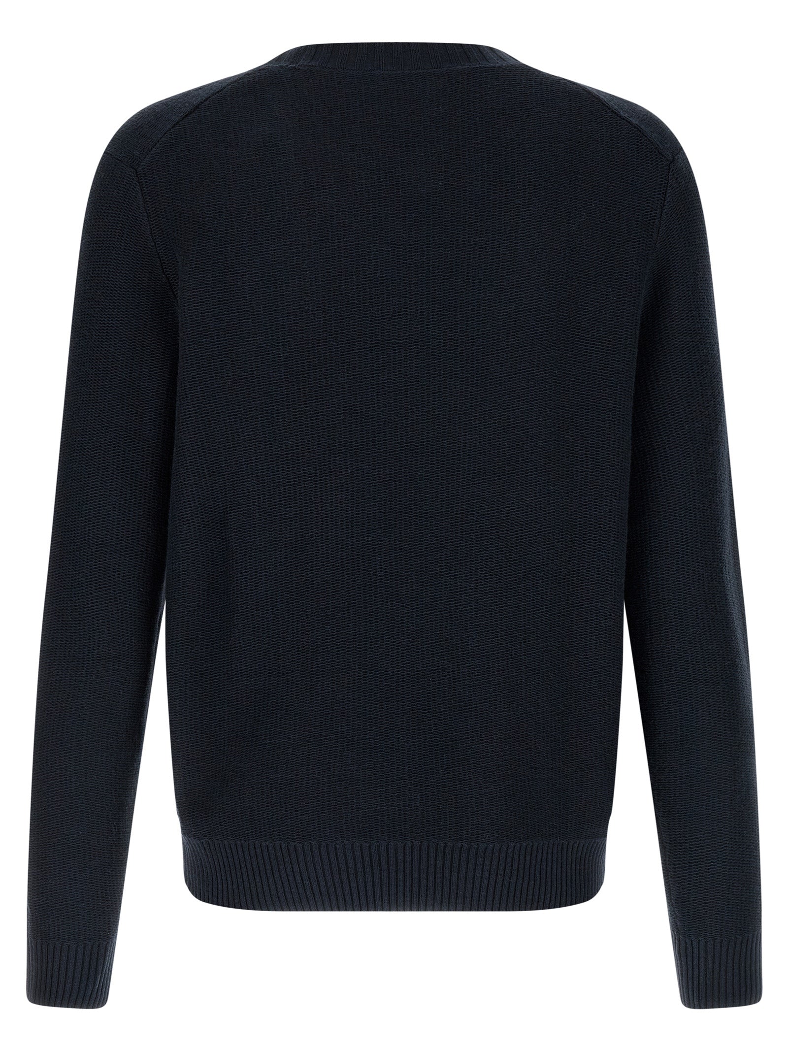Ballantyne Blauer Baumwollcardigan