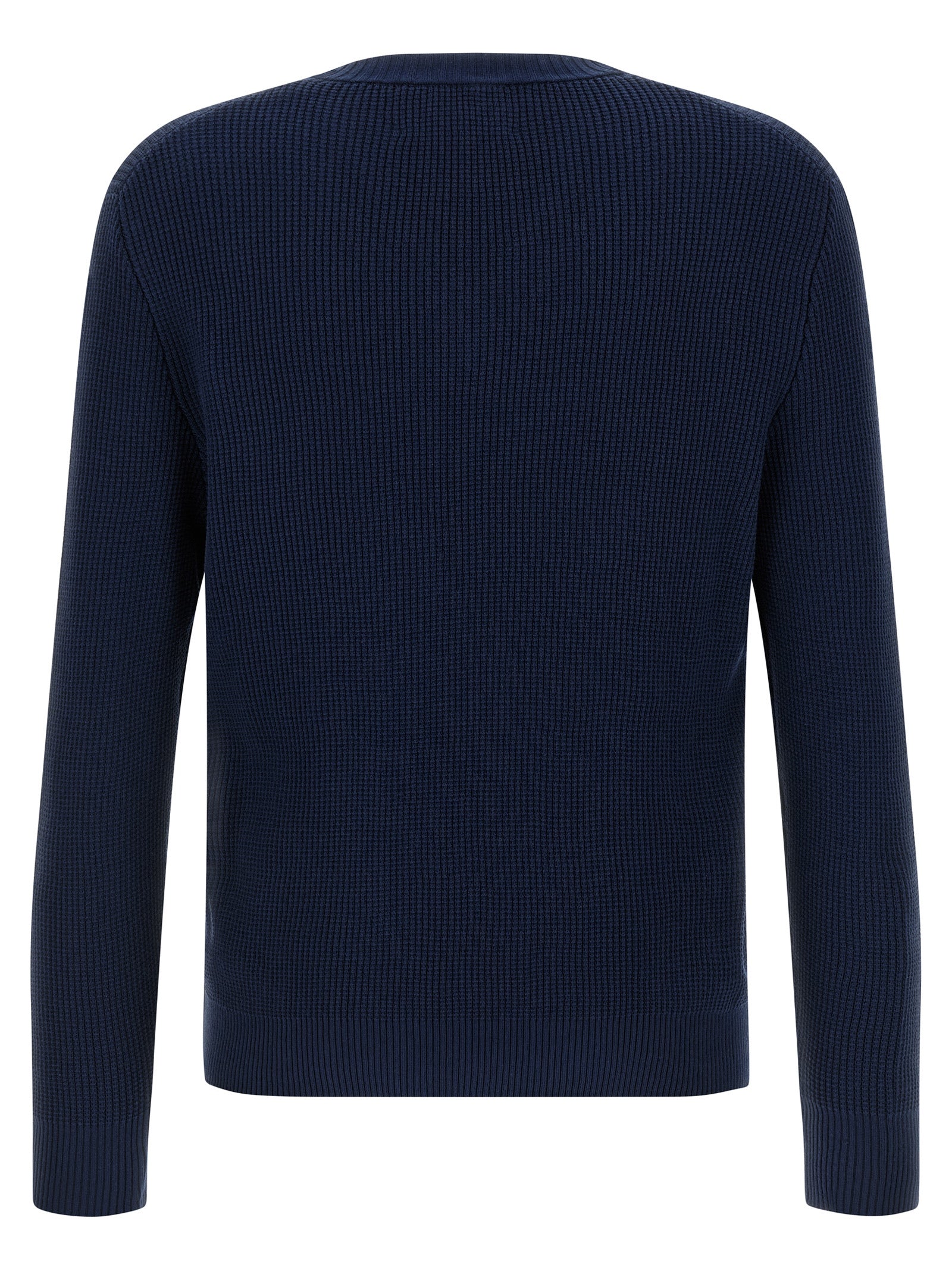 Ballantyne Blauer Baumwollcardigan